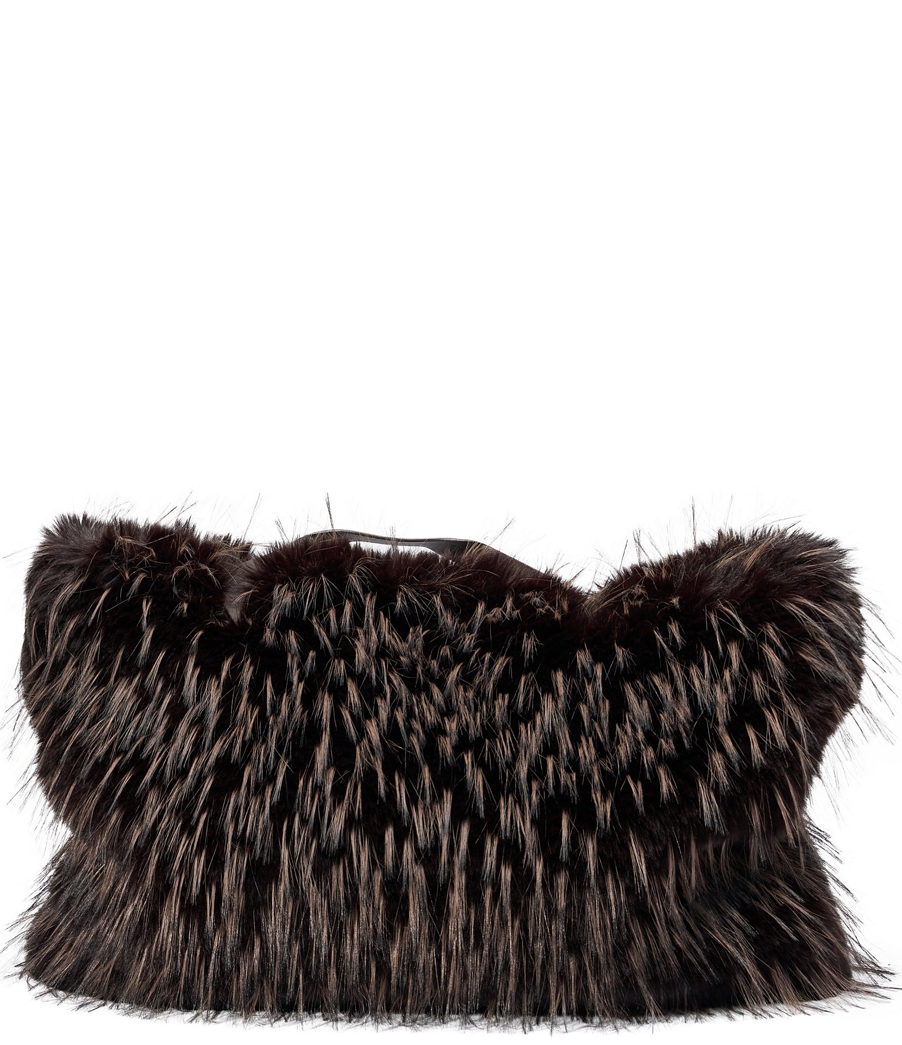 Azalea Wang Hickory Multi Faux Fur Confidante Tote Bag