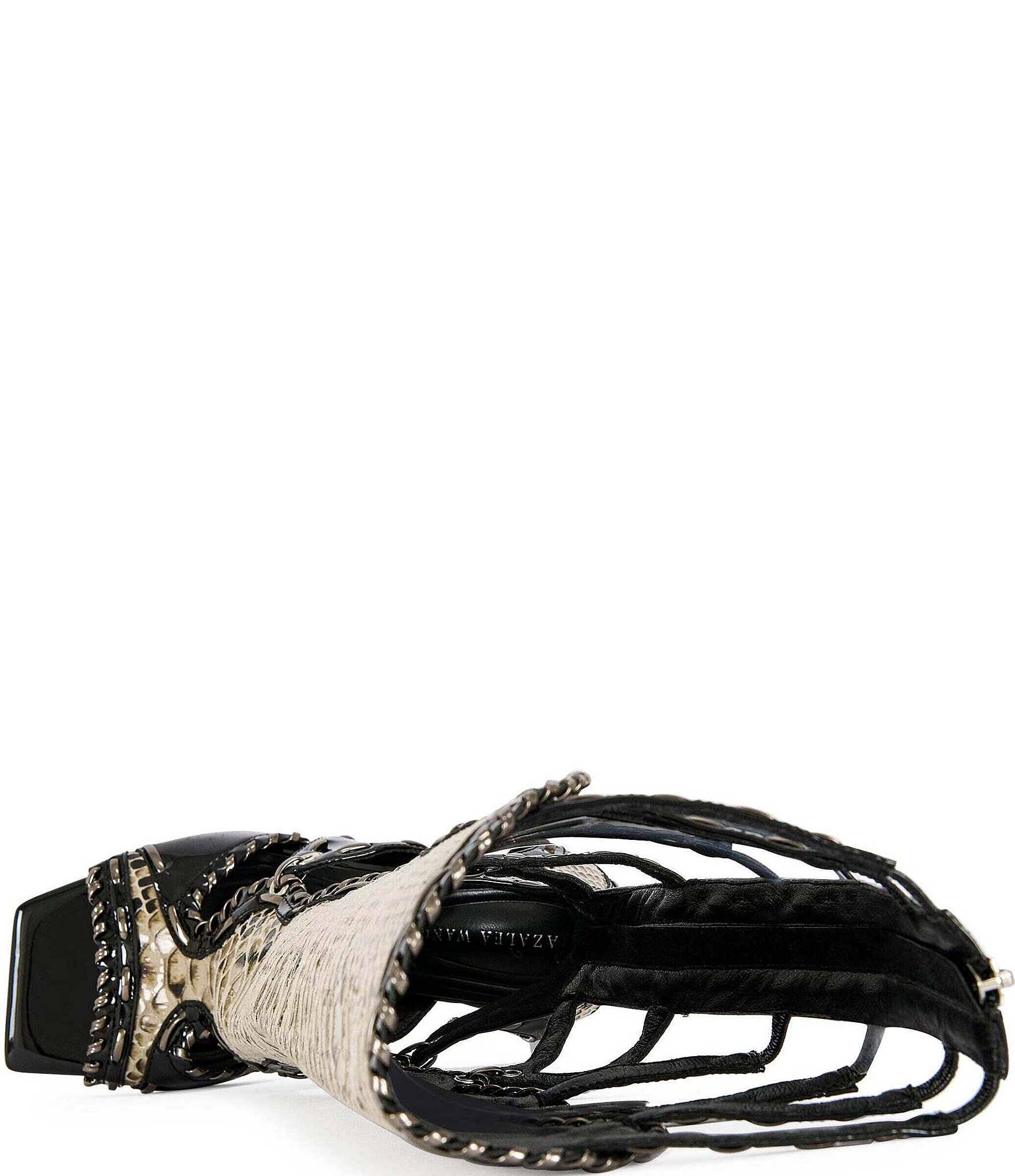Azalea Wang Indrani High Snake Print Gladiator Sandals