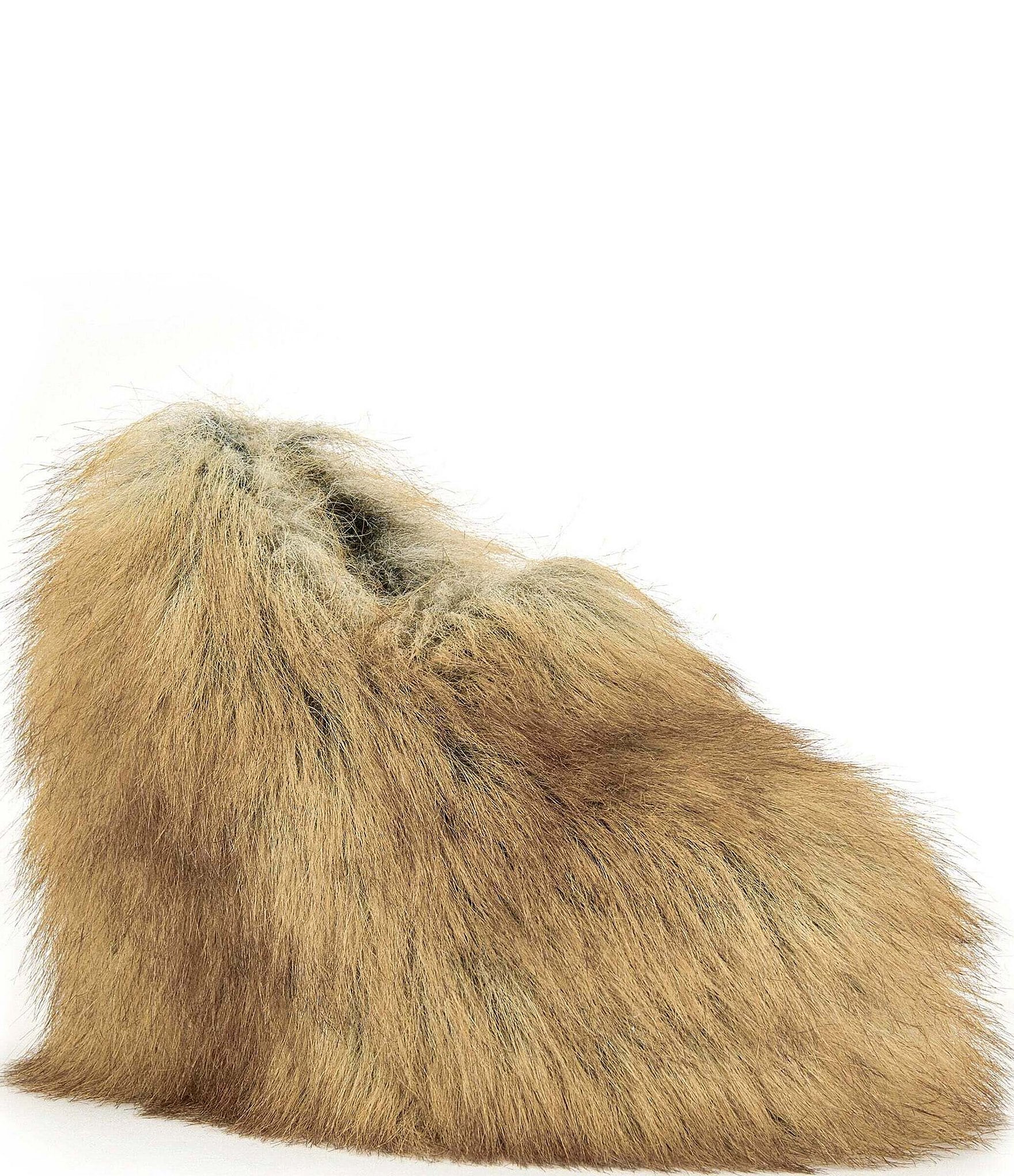 Azalea Wang Jaeke Fox Faux Fur Hidden Platform Wedge Pumps