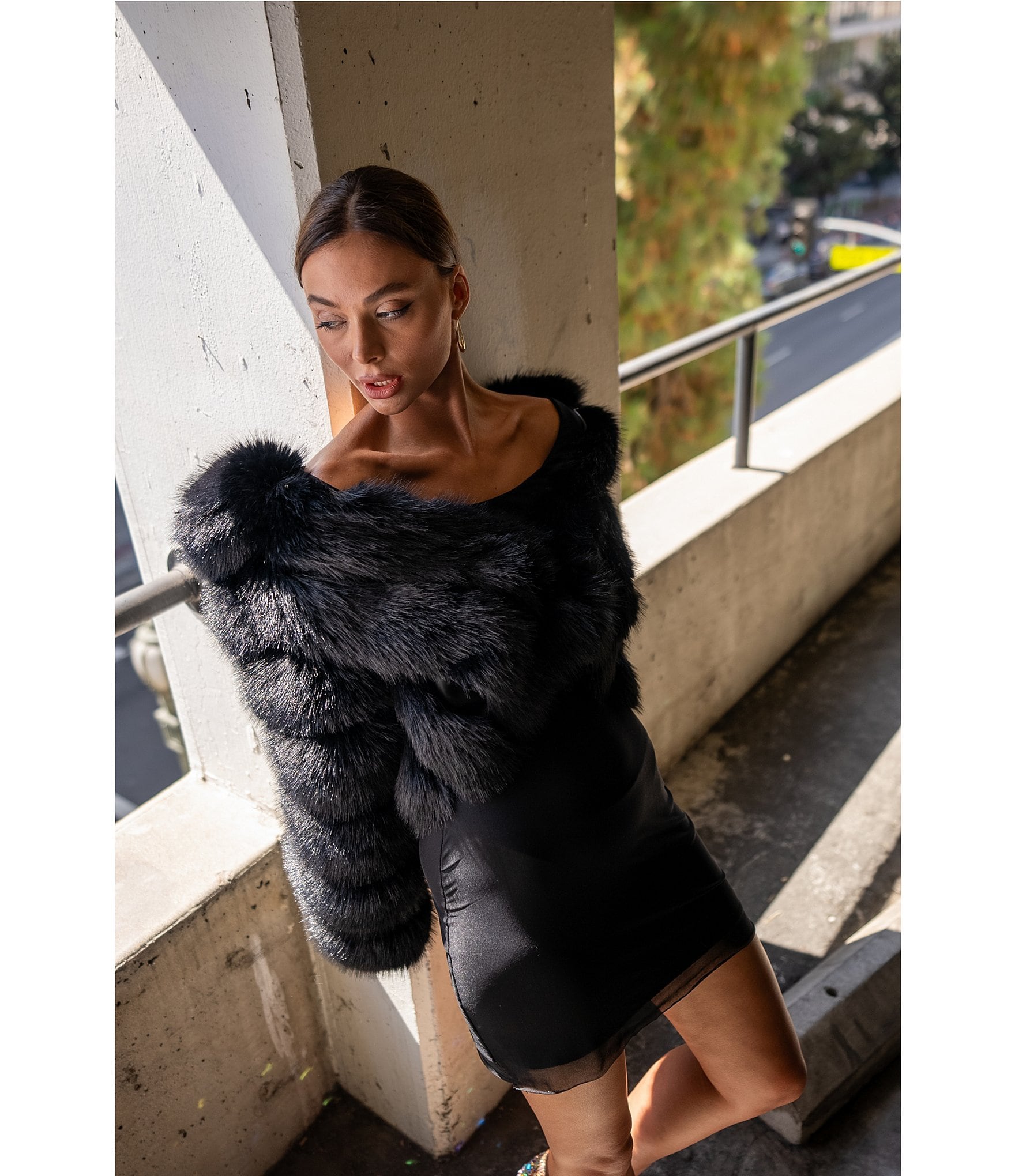 Azalea Wang Jolene Faux Fur Hooded Filled Jacket