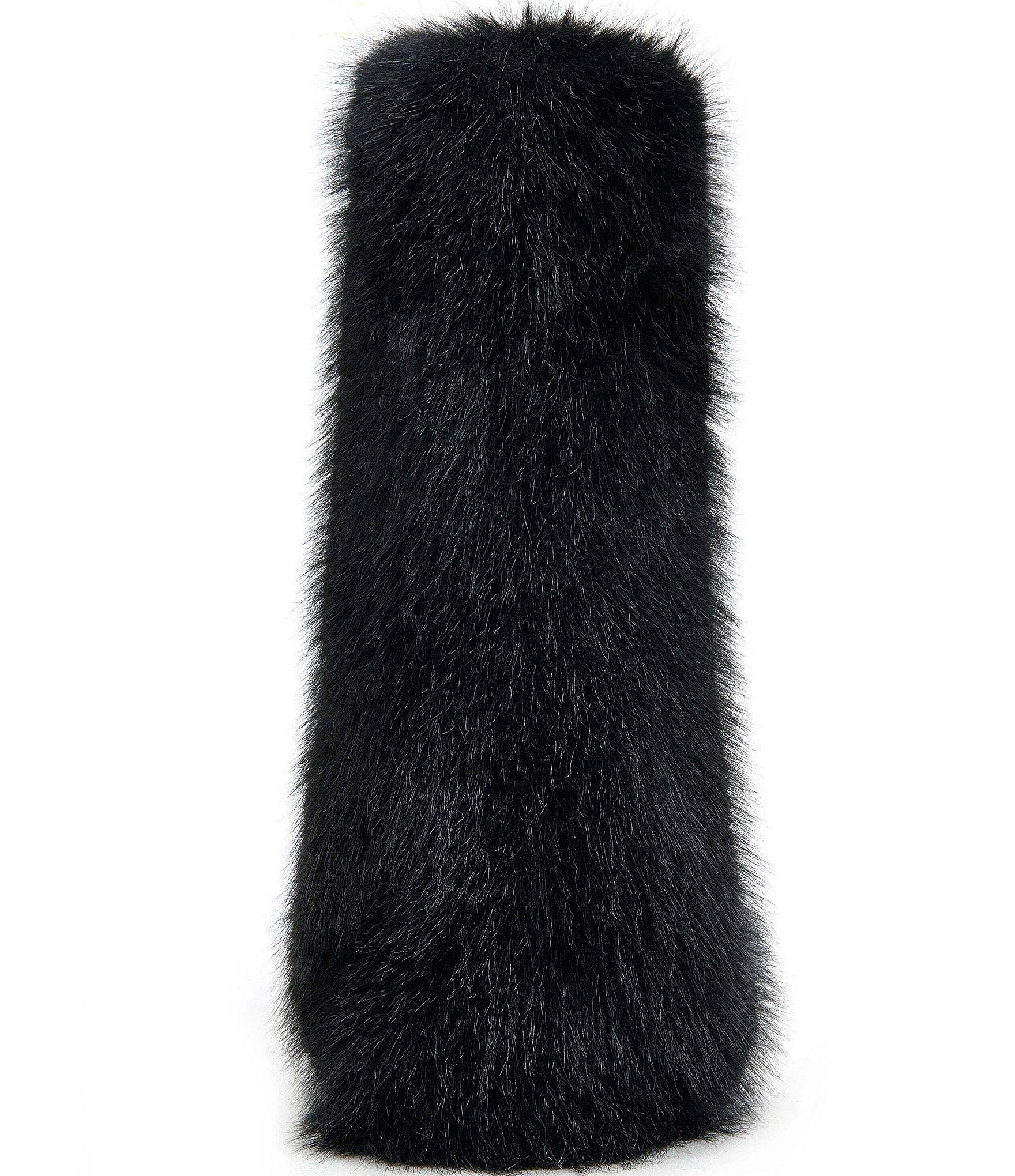 Azalea Wang Lisboa Faux Fur Fold Over Lug Sole Tall Boots