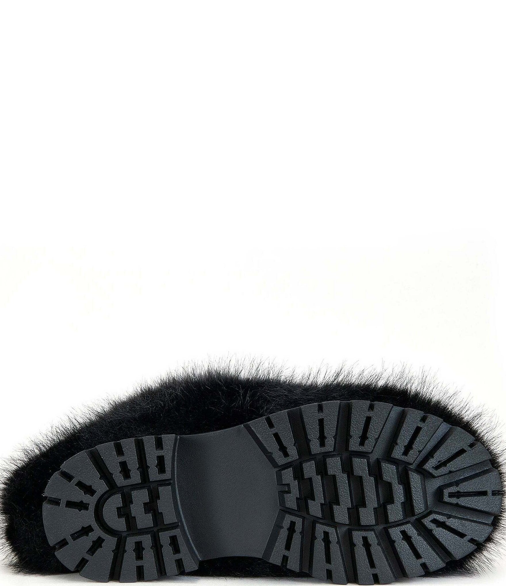 Azalea Wang Lisboa Faux Fur Fold Over Lug Sole Tall Boots