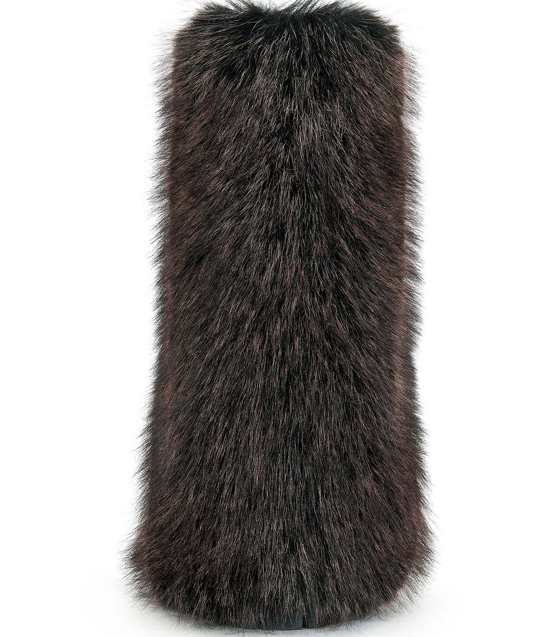 Azalea Wang Lisboa Faux Fur Fold Over Lug Sole Tall Boots