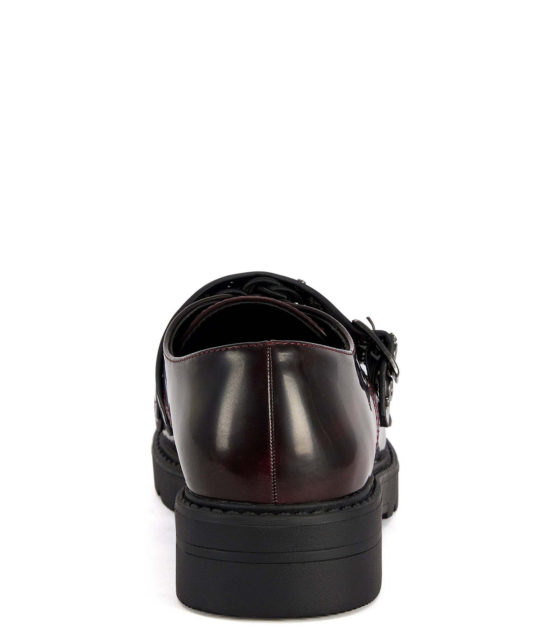 Azalea Wang Lox Stud Embellished Grommet Buckle Strap Loafers