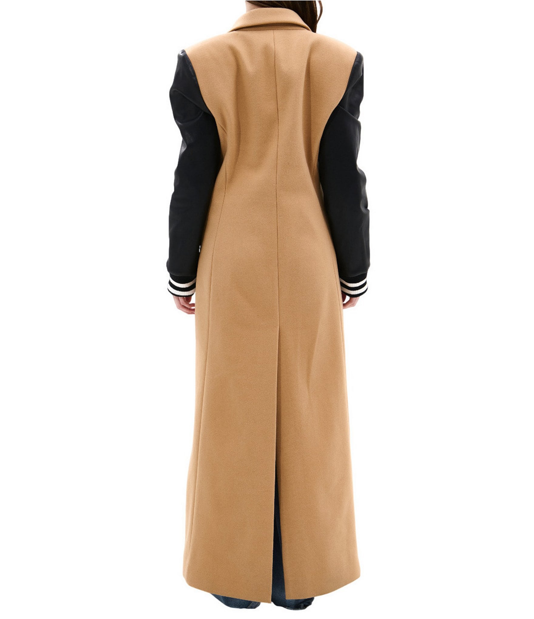 Azalea Wang Malone Solid Notch Collar Midweight Button Front Maxi Jacket