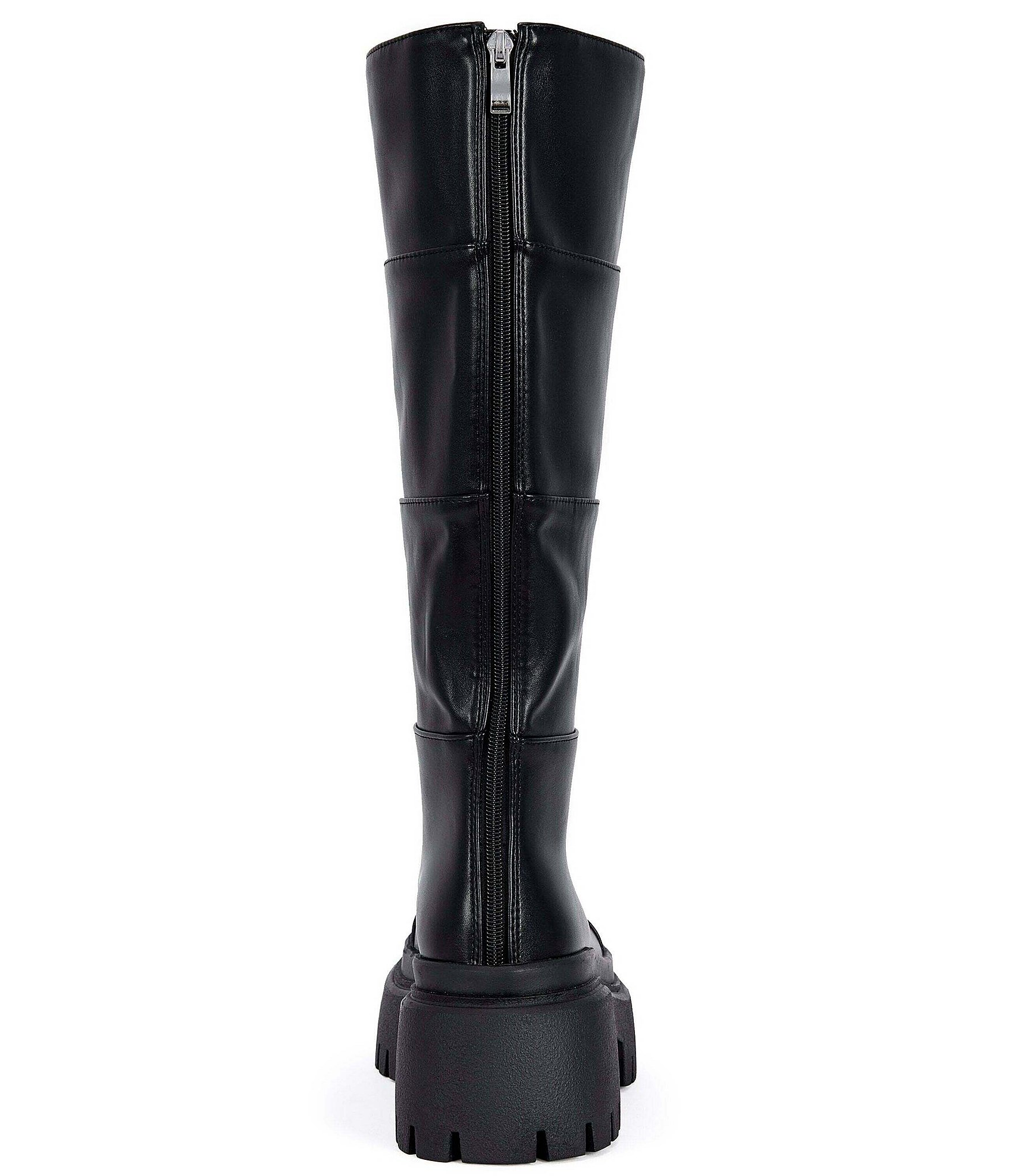 Azalea Wang Marguerite Mini Bow Lug Sole Moto Boots