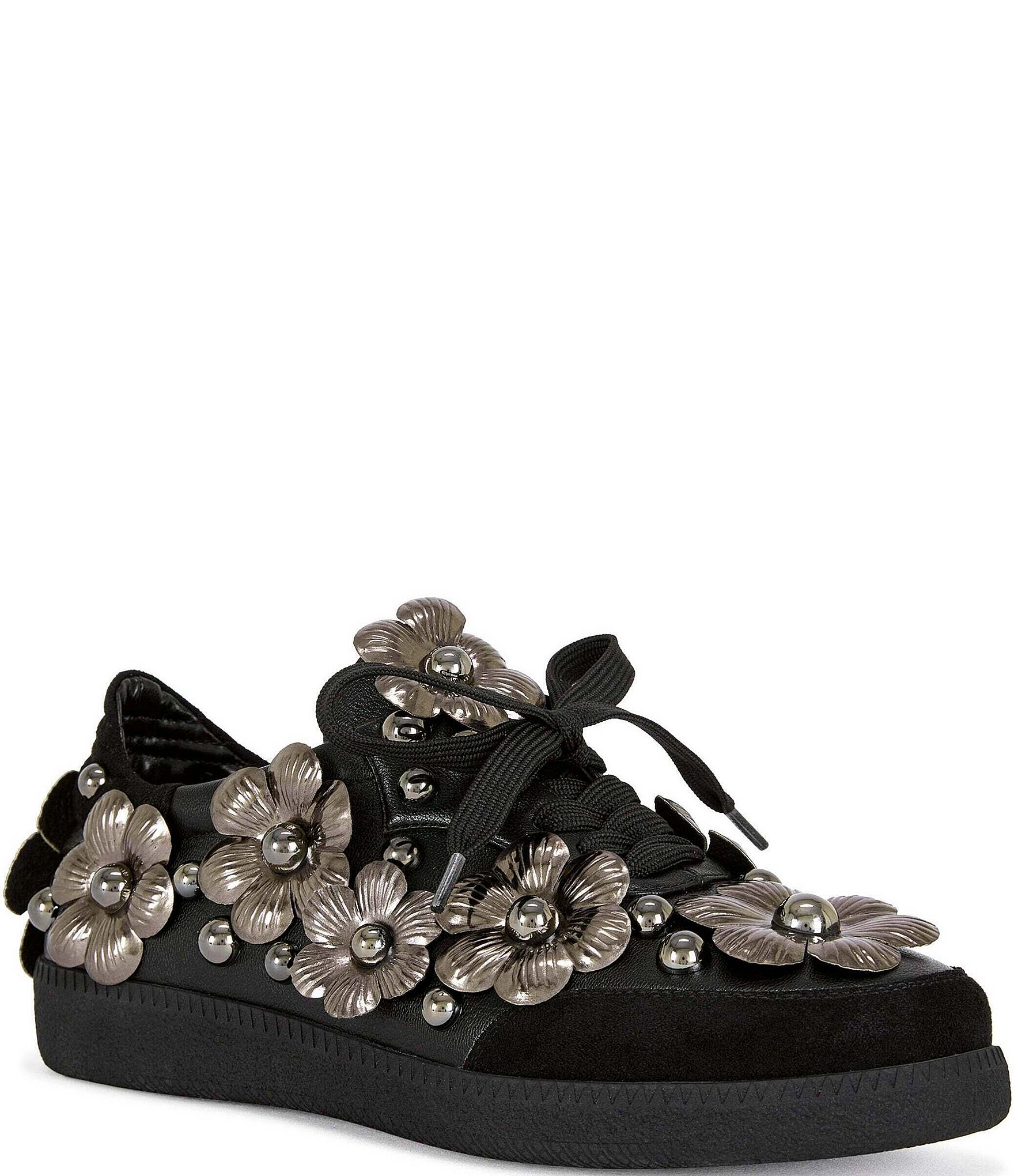 Azalea Wang Olov 3D Flower Ornament Sneakers