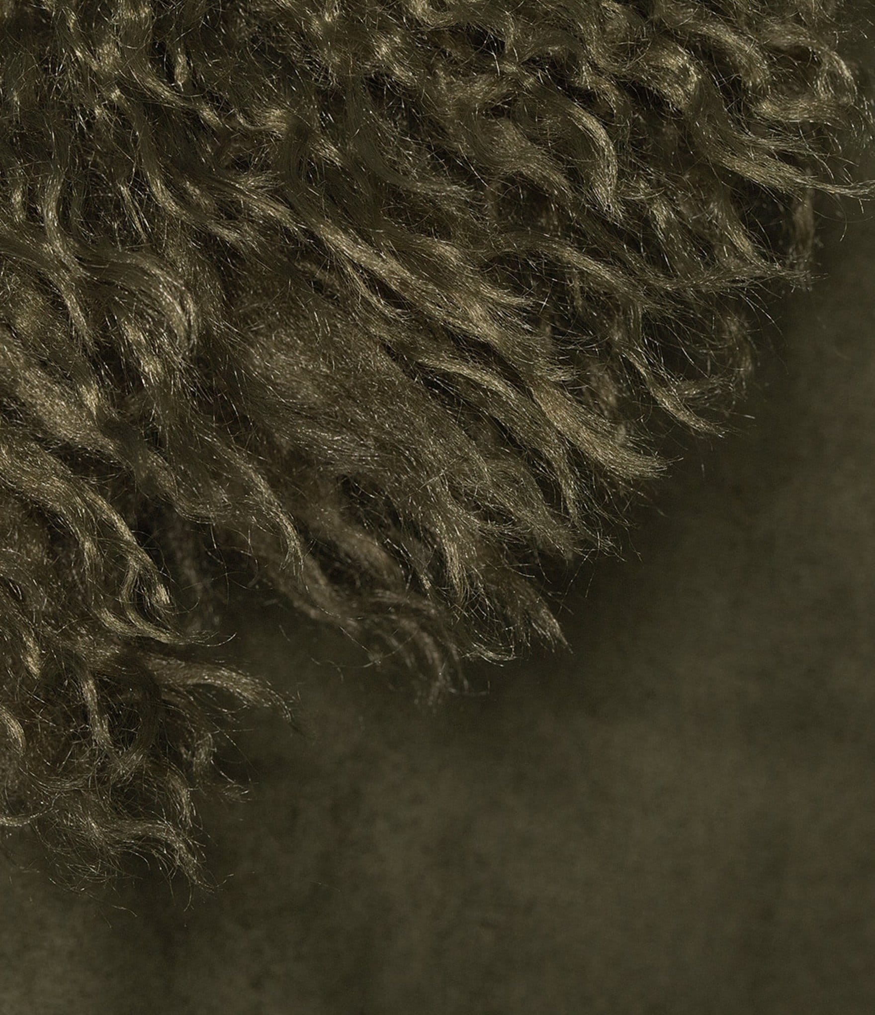 Azalea Wang Plus Size Gilda Olive Faux Sherpa Collared Belted Oversize Trench Coat