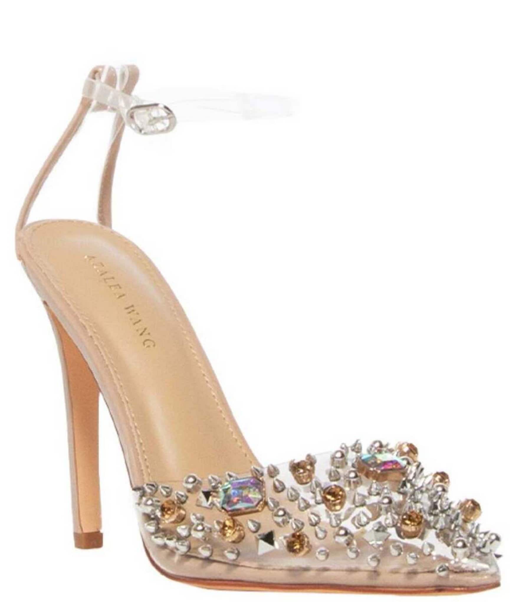 Azalea Wang Popstar Rhinestone Studded Clear Vinyl Ankle