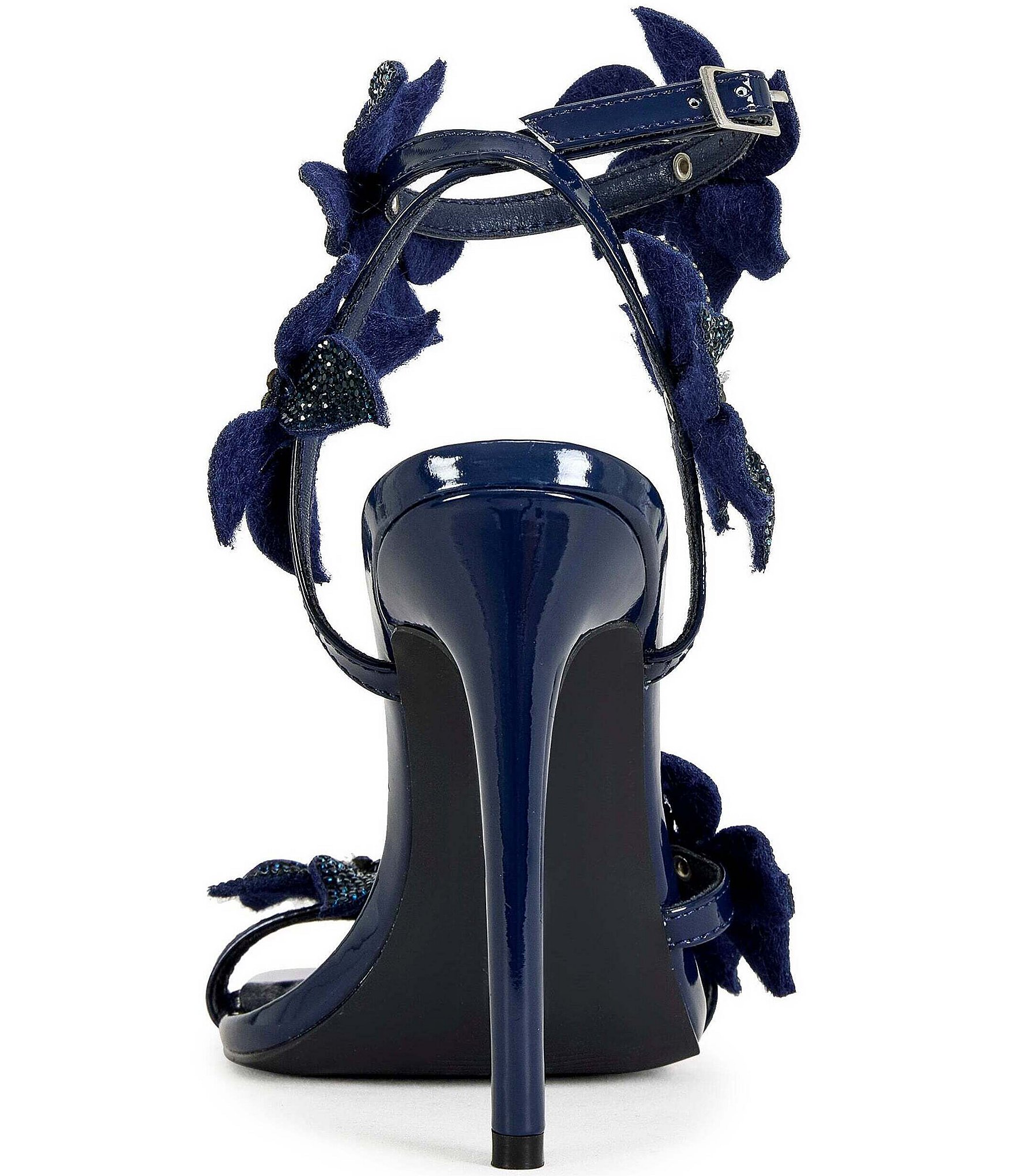 Azalea Wang Romi Rhinestone Flower Dress Sandals