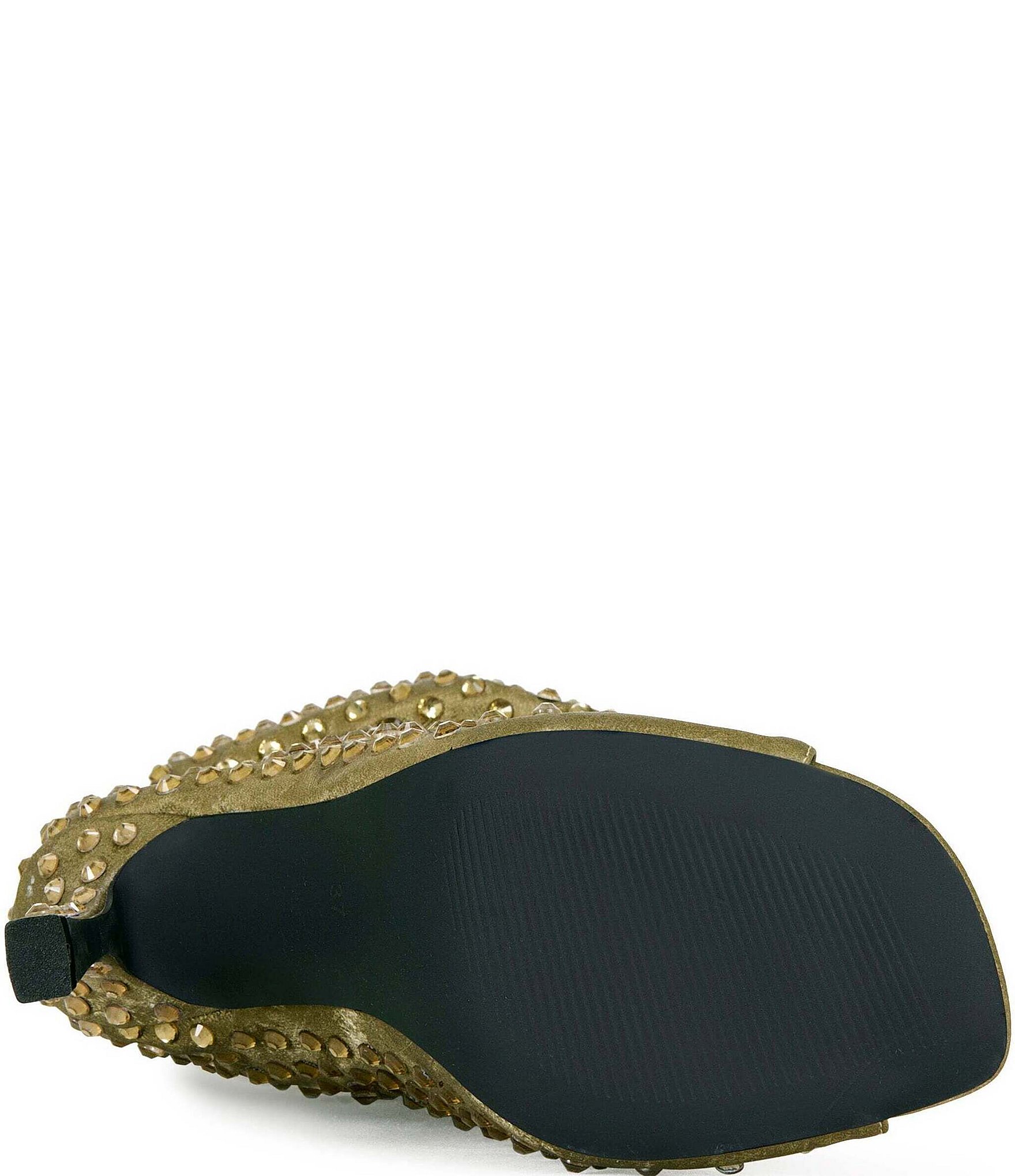 Azalea Wang Rozsi Rhinestone Peep Toe Boots