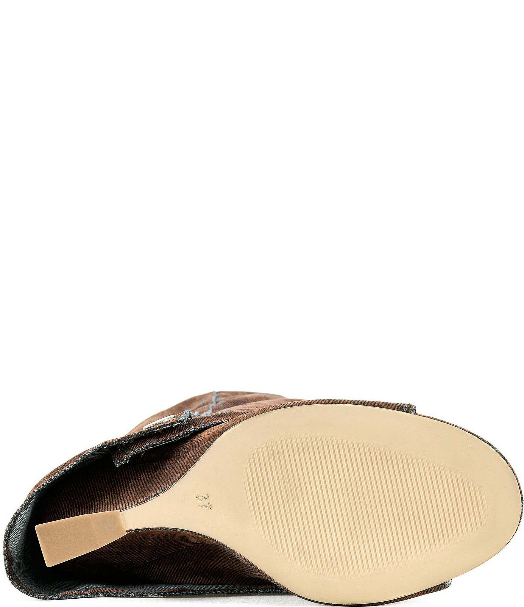 Azalea Wang Tinseled Open Toe Tall Boots