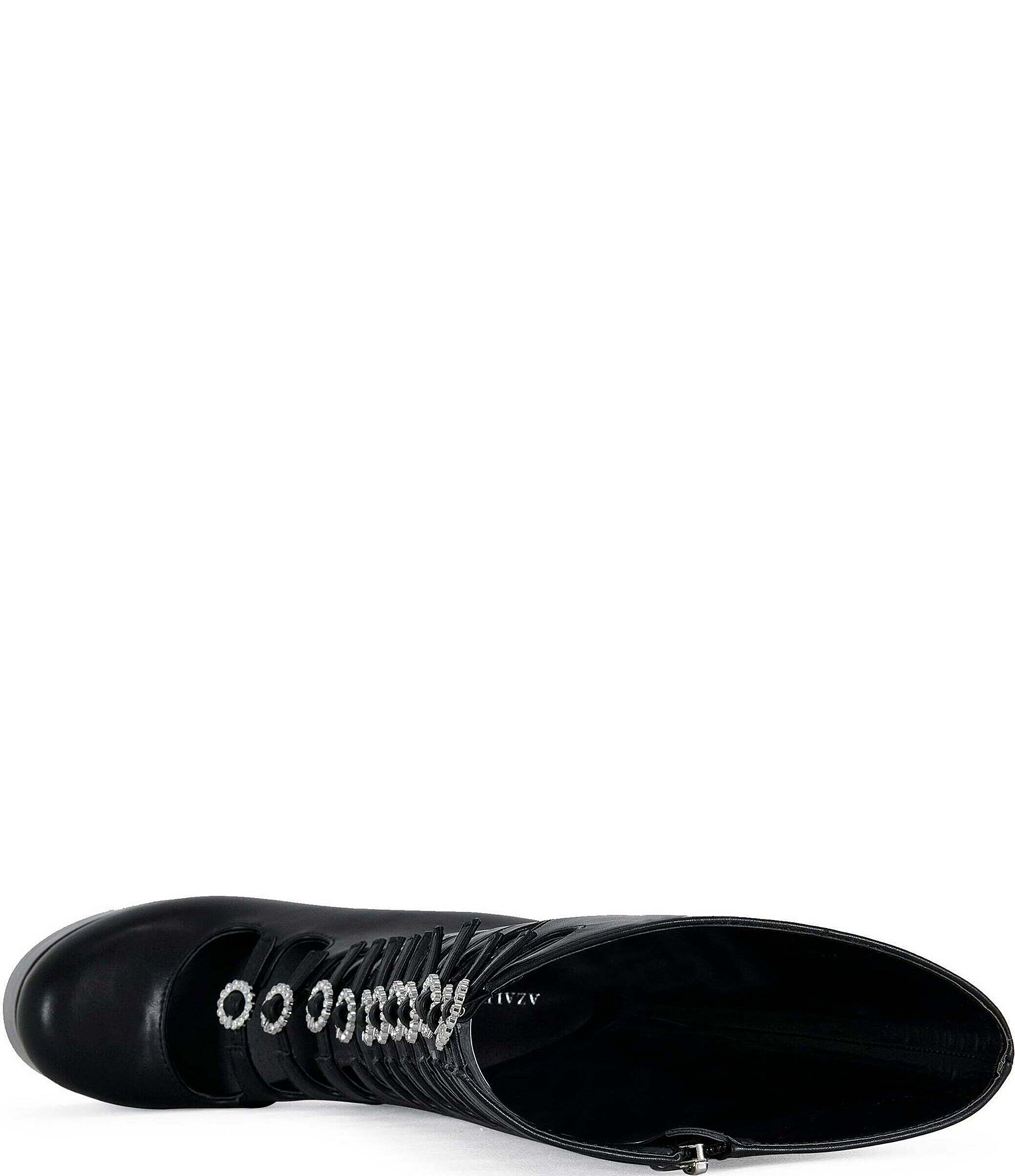 Azalea Wang Tomlin Rhinestone Flower Buckles Tall Boots