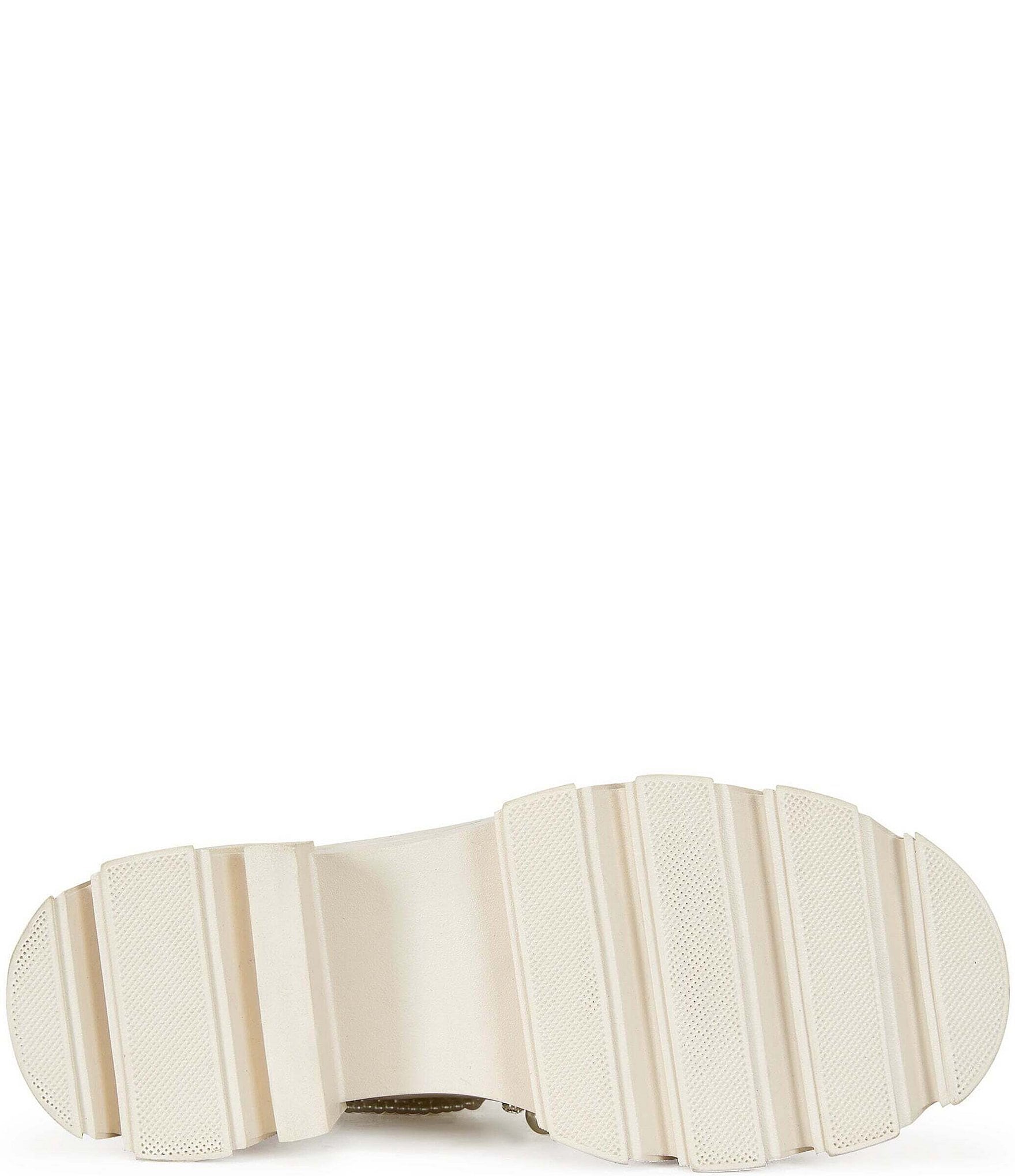 Azalea Wang Twinkley Pearl Studded Rhinestone Embellished Detail Combat Boots