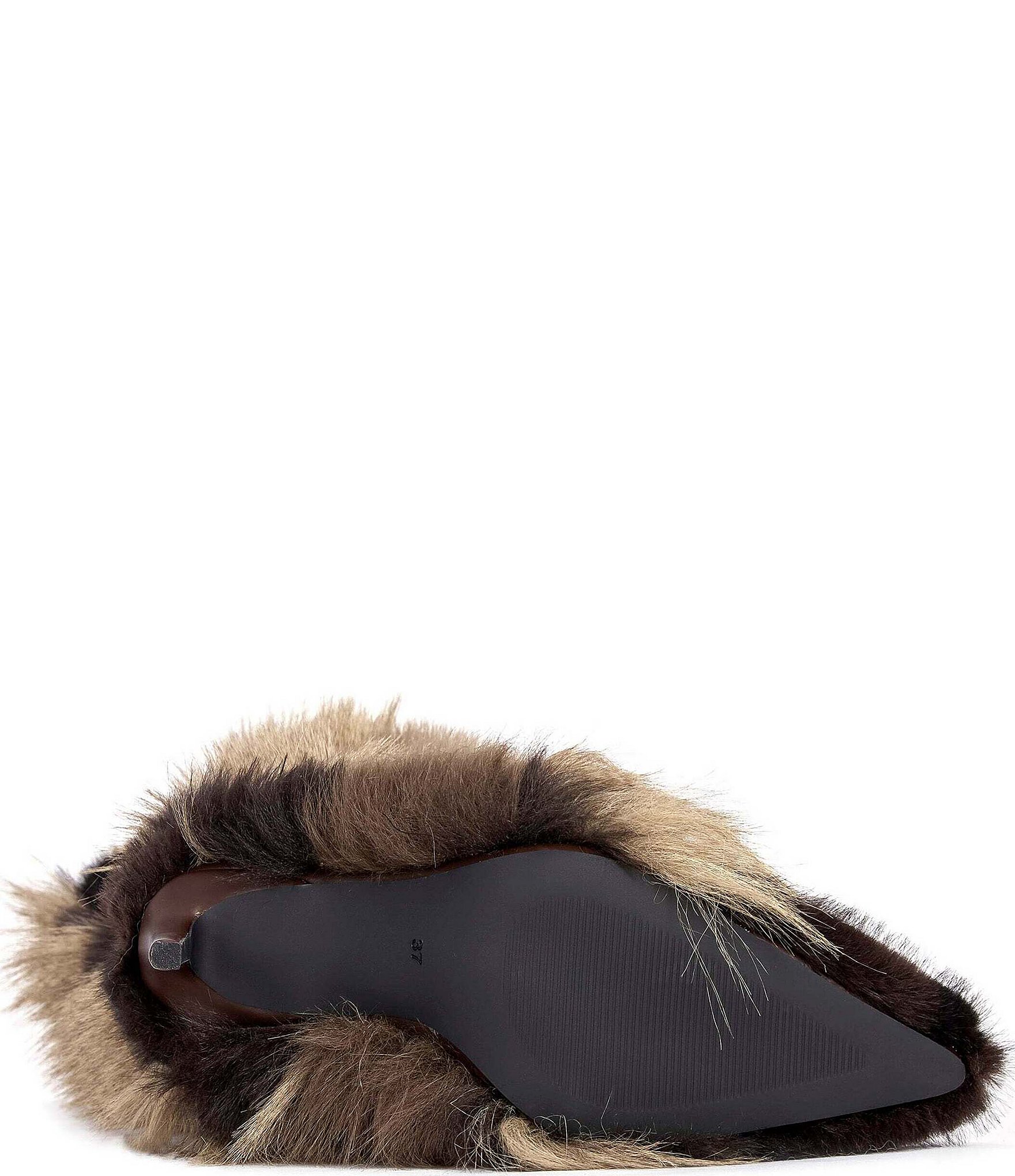 Azalea Wang Upsella Pieced Faux Fur Pointed Toe Tall Boots