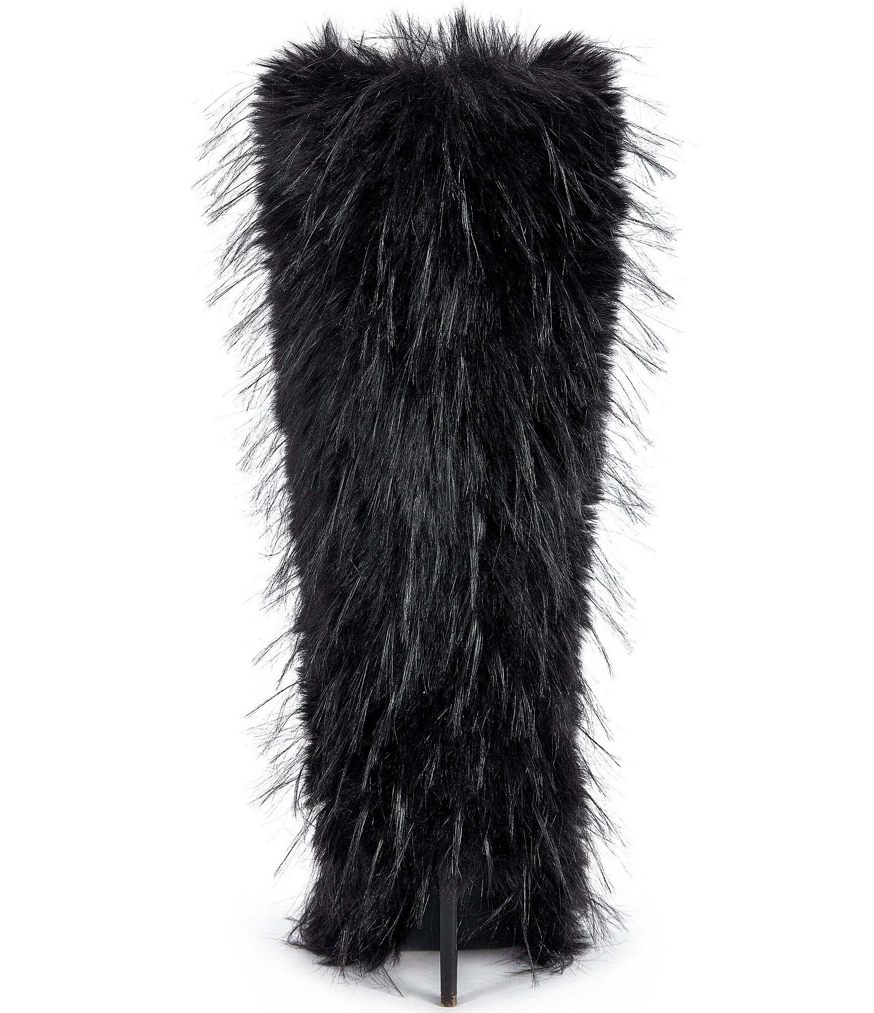 Azalea Wang Upstarter Faux Fur Pointed Toe Tall Boots