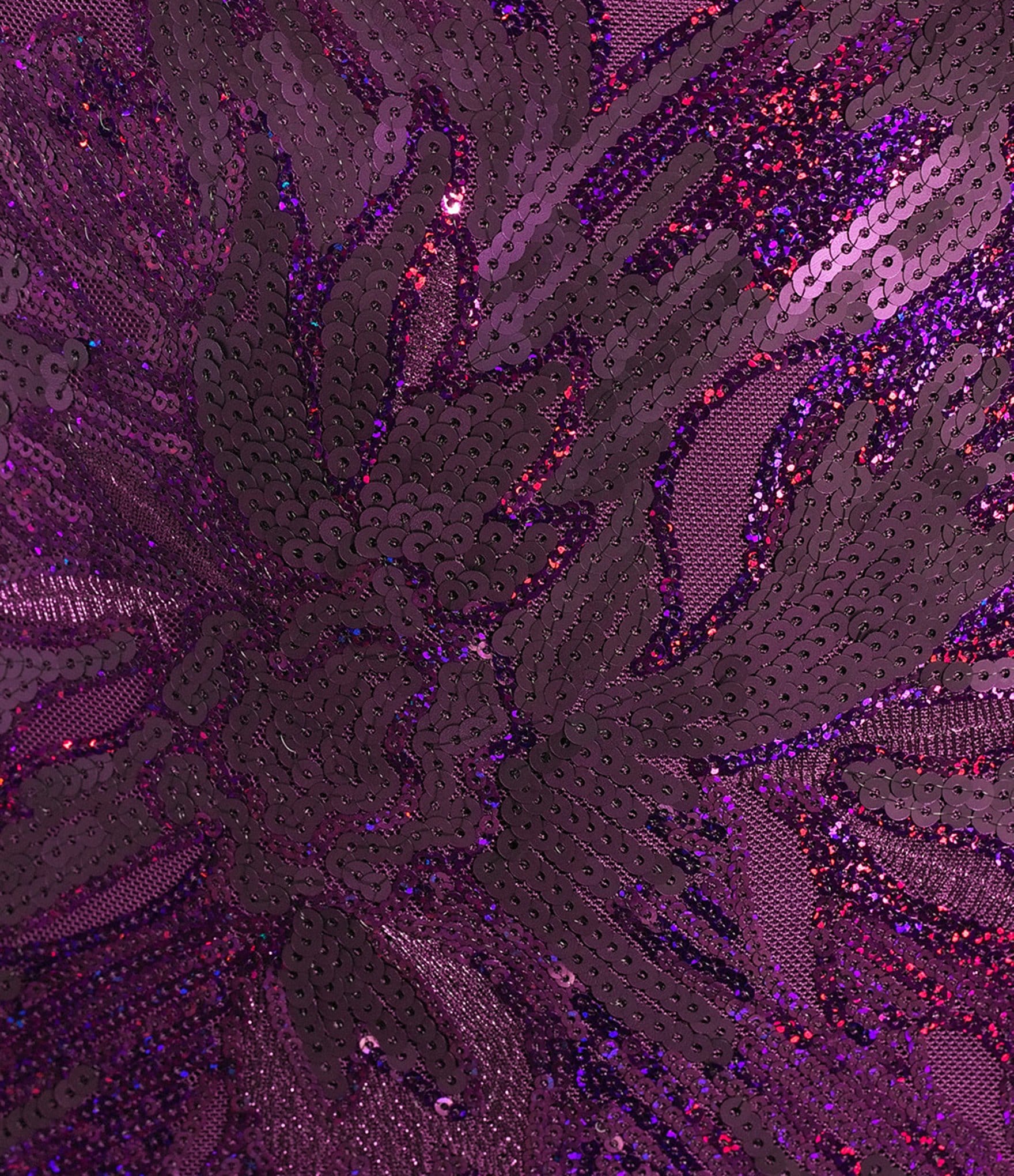 B. Darlin Double Spaghetti Strap Lace Up Back V-Neck Placement Sequin Long Dress