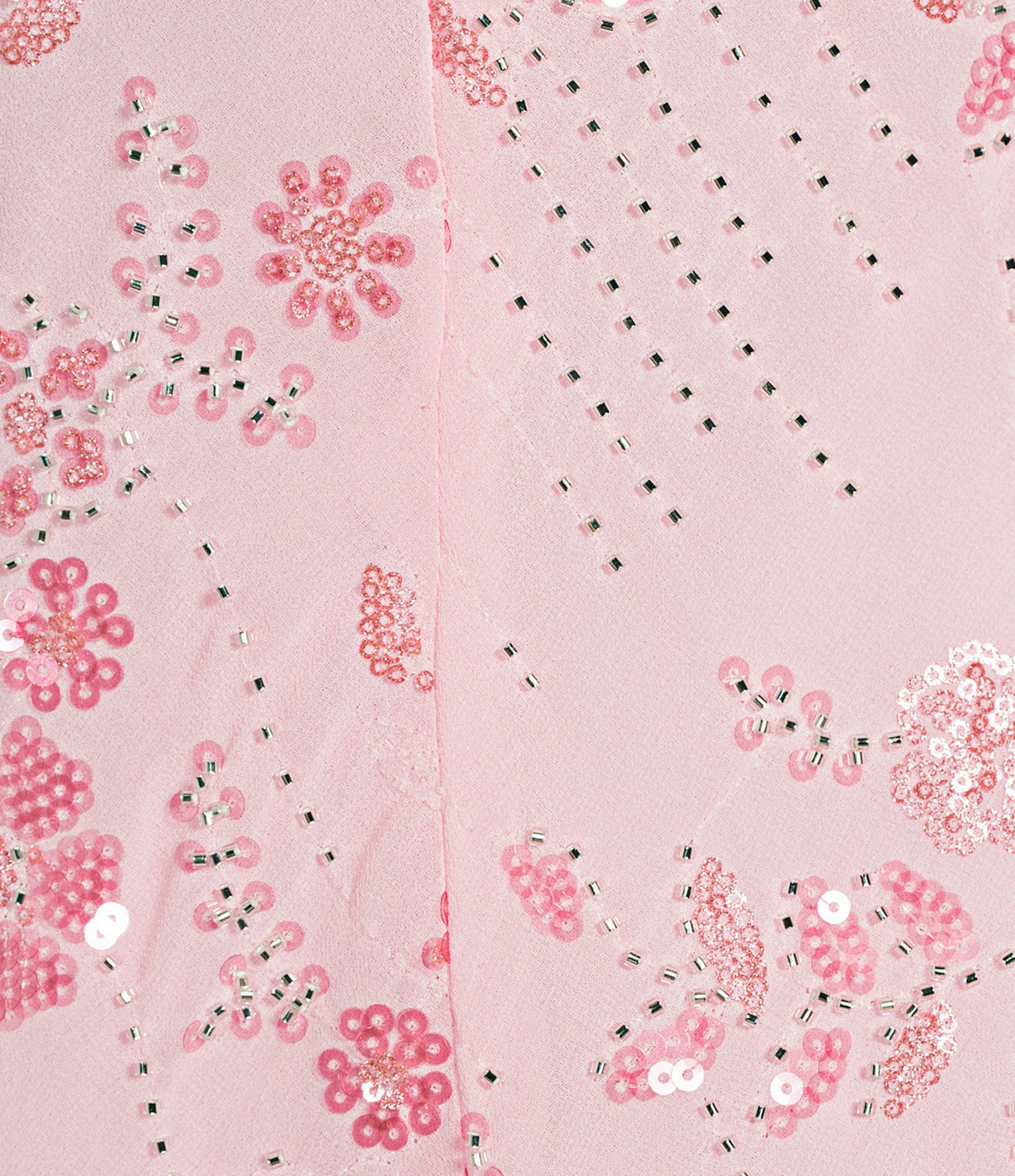 B. Darlin Floral Sequin Patterned Drape Neck Dress