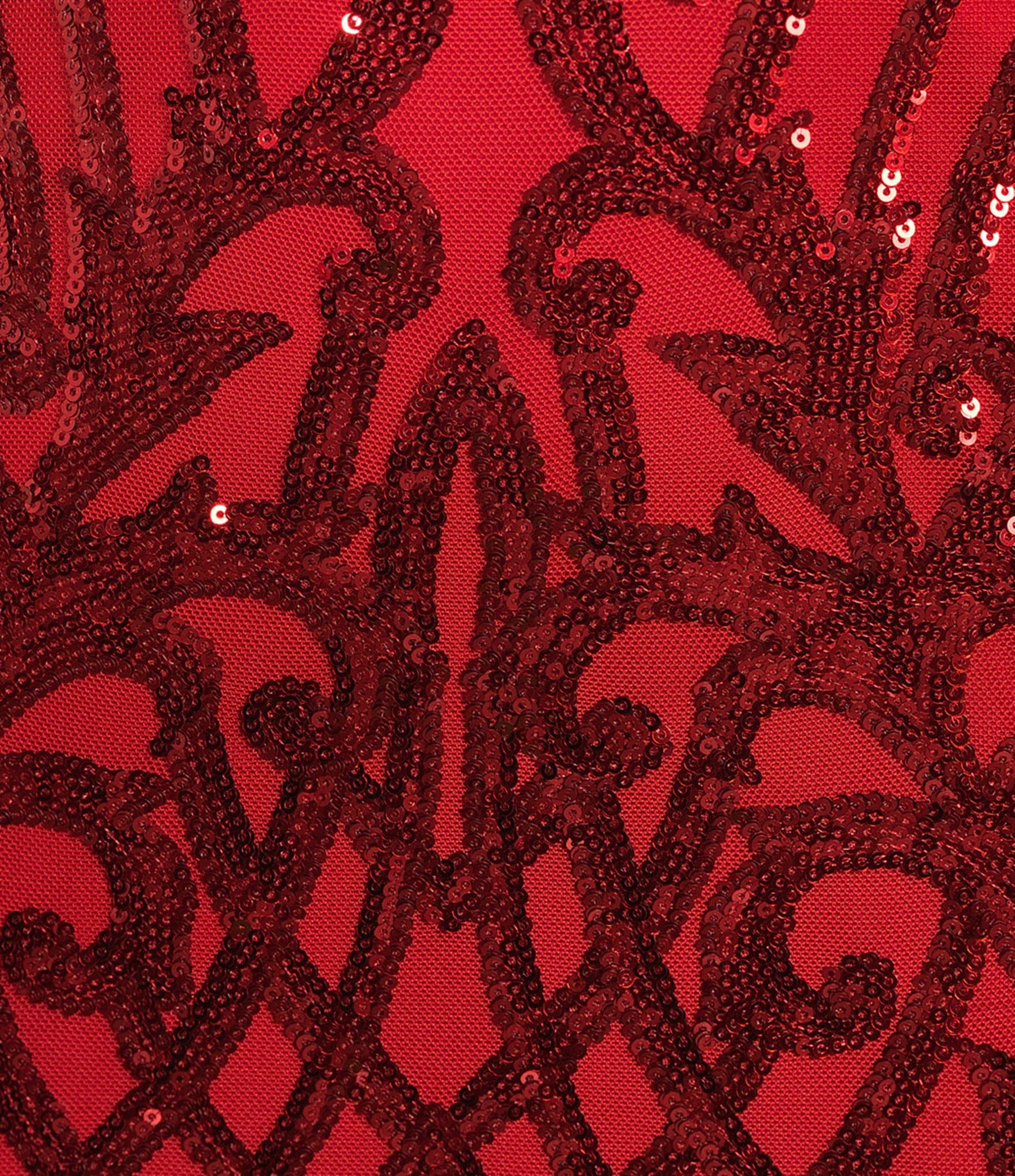 B. Darlin Sequin Pattern Halter V-Neck Contrast Inset Dress