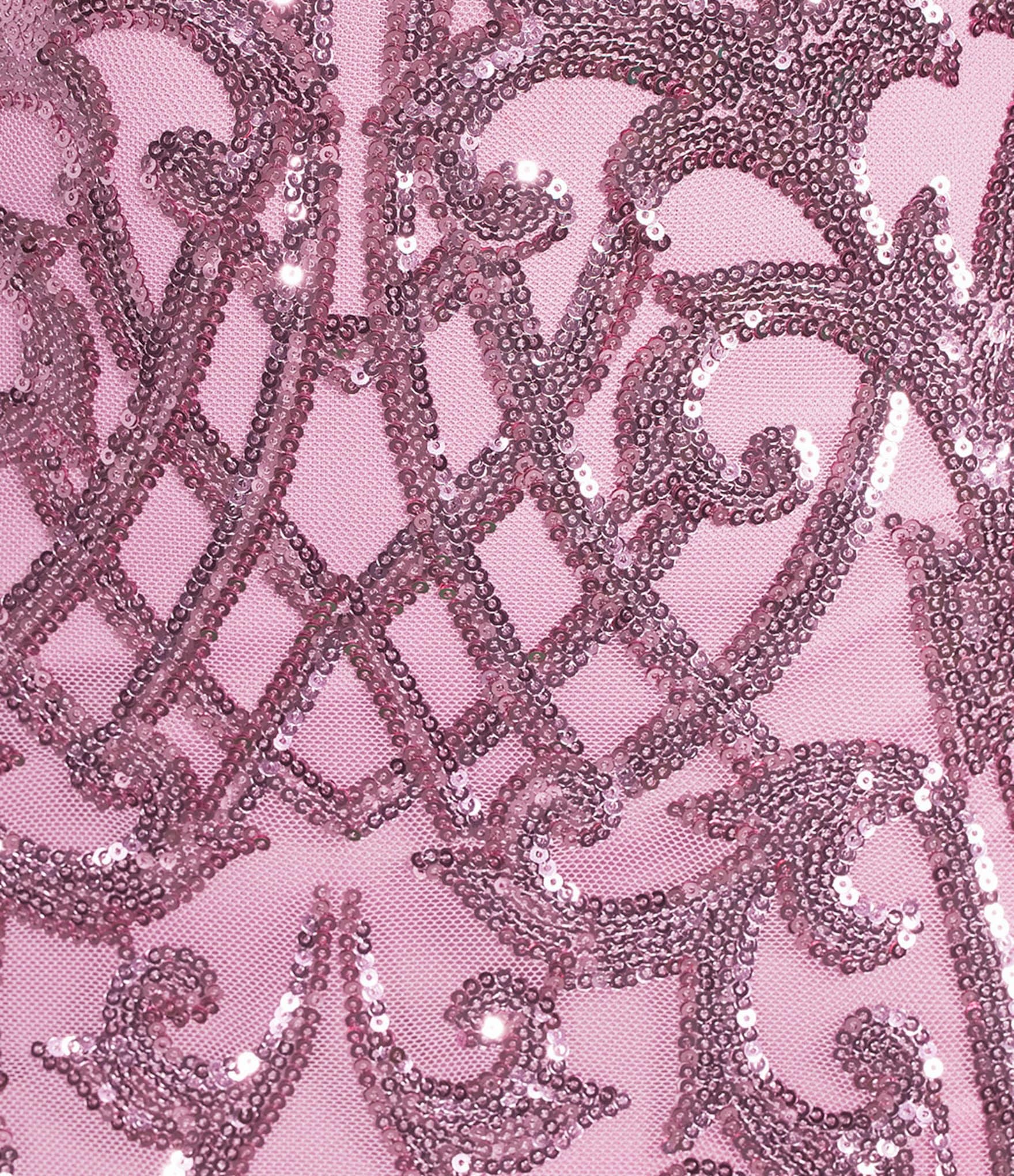 B. Darlin Sequin Pattern Halter V-Neck Contrast Inset Dress