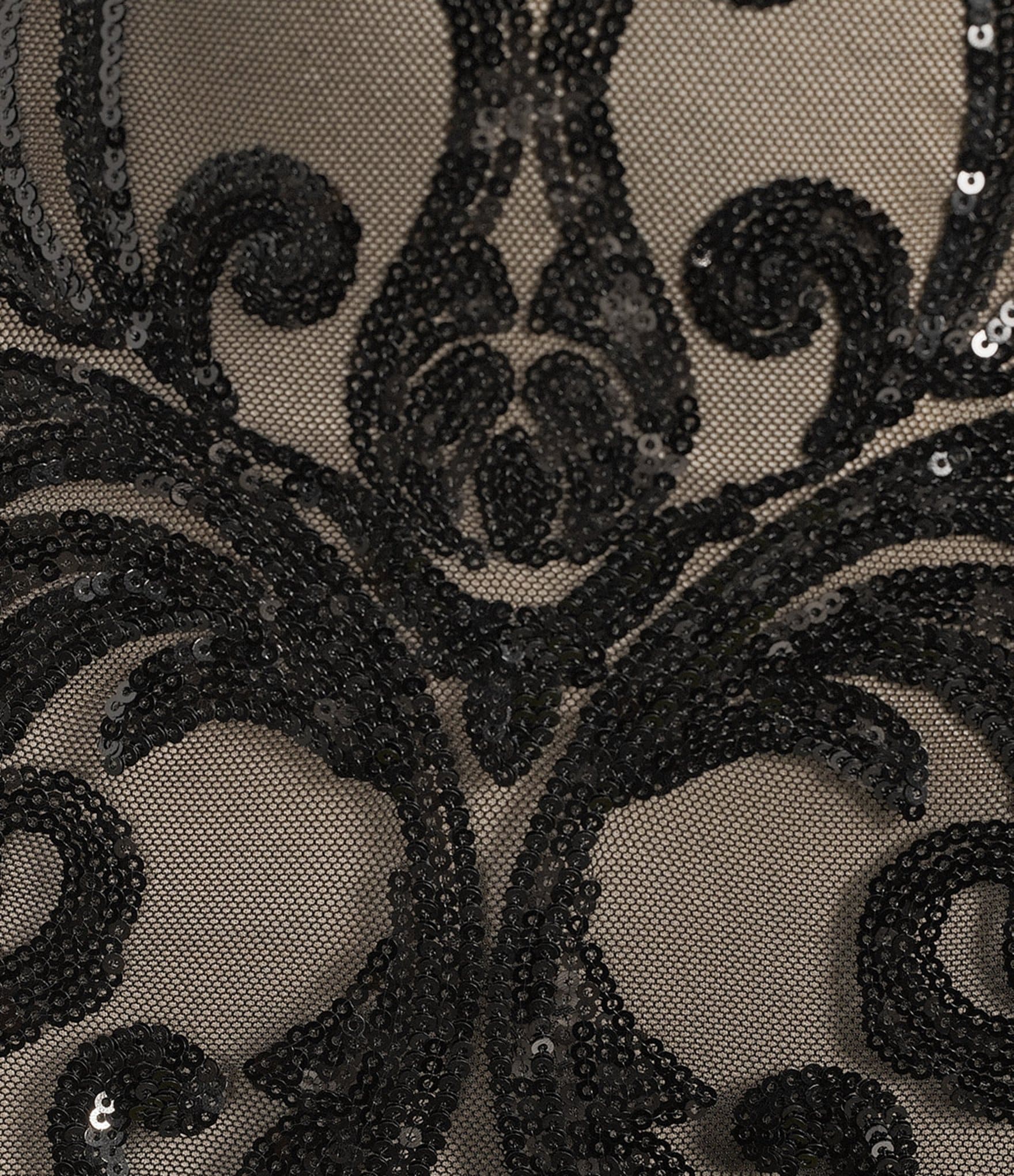 B. Darlin Sequin Pattern V-Neck Double Spaghetti Strap Lace Up Back Dress