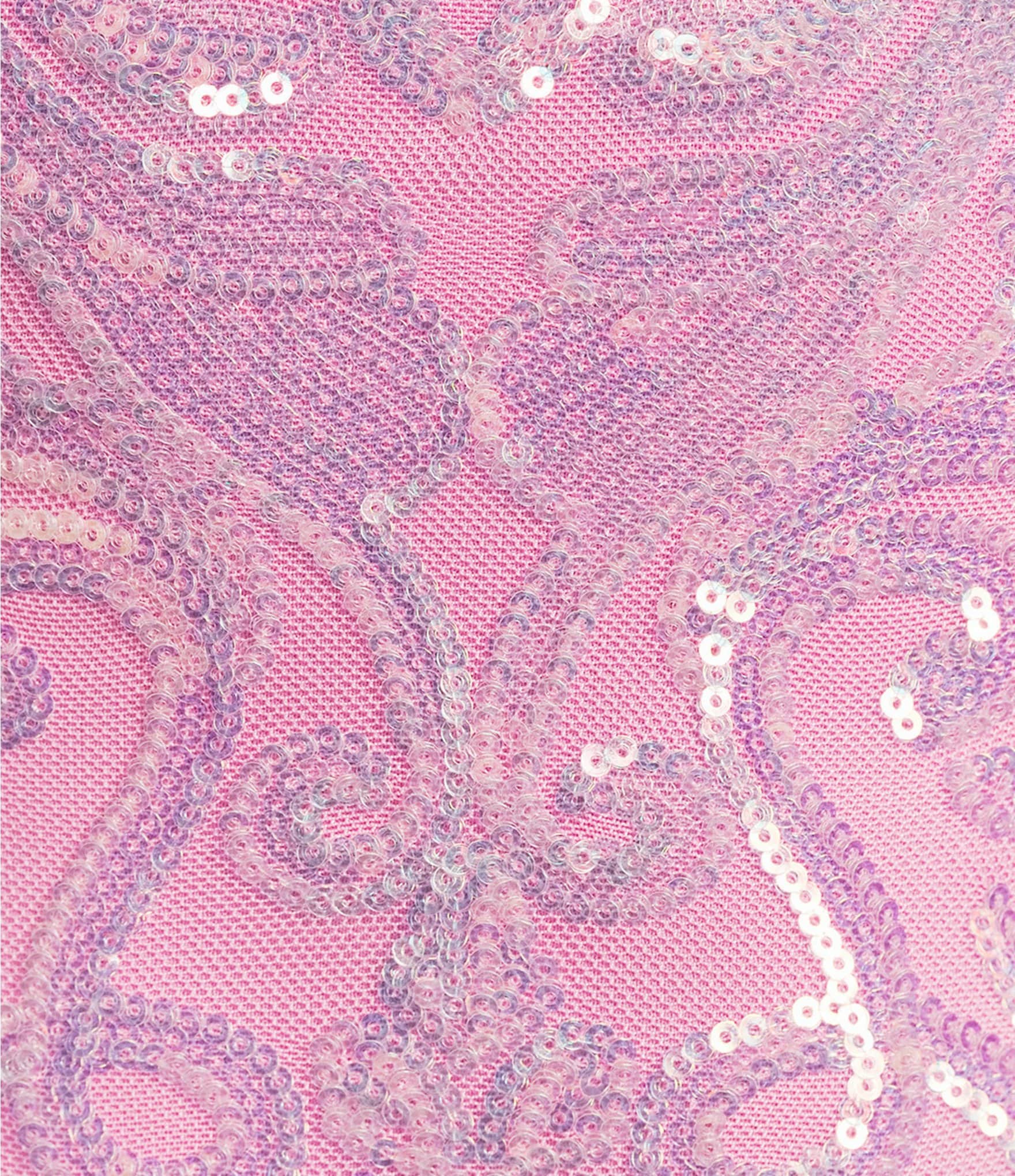 B. Darlin Sequin Patterned V-Neck Double Strap Lace Up Back Bodycon Dress