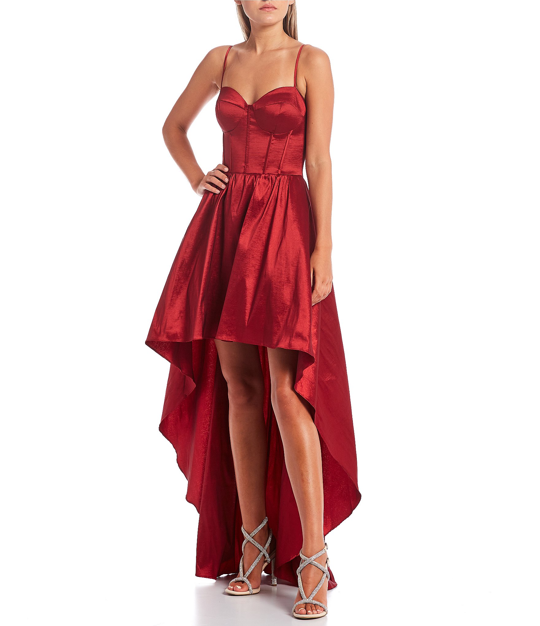 dillards red dress
