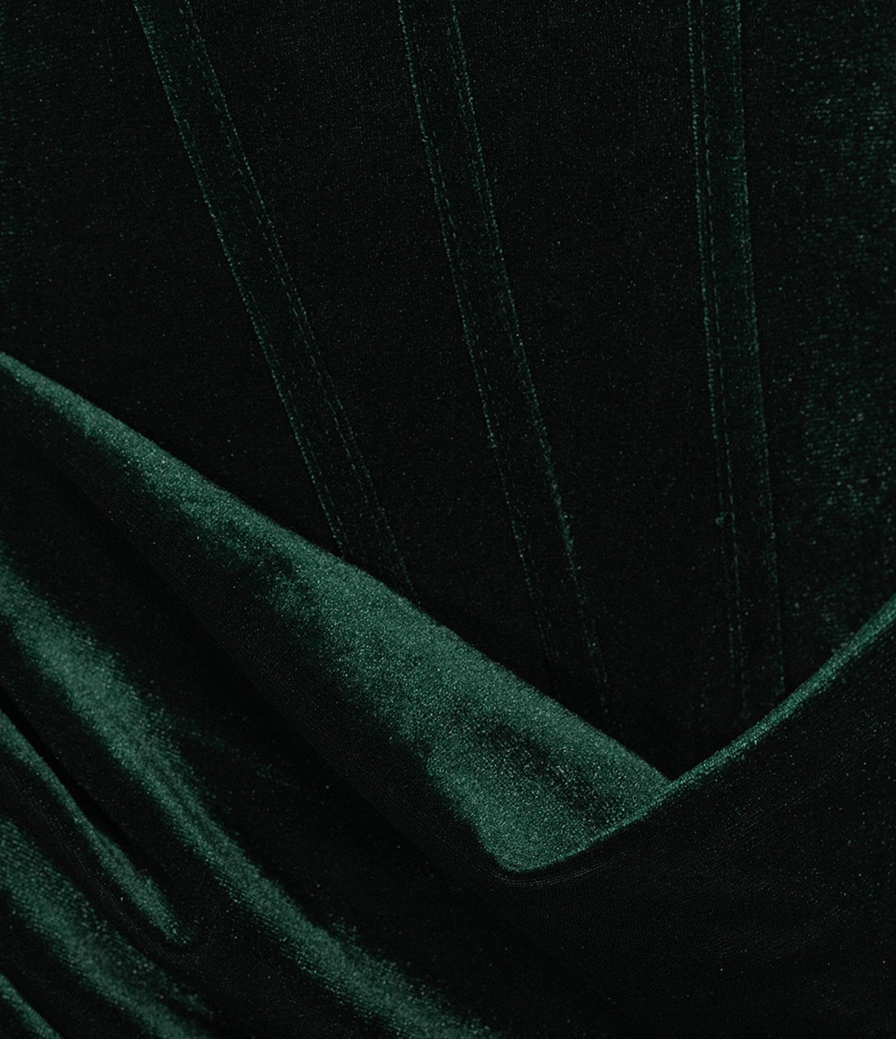 B. Darlin Velvet Strapless Corseted Pleated Drape Front Dress