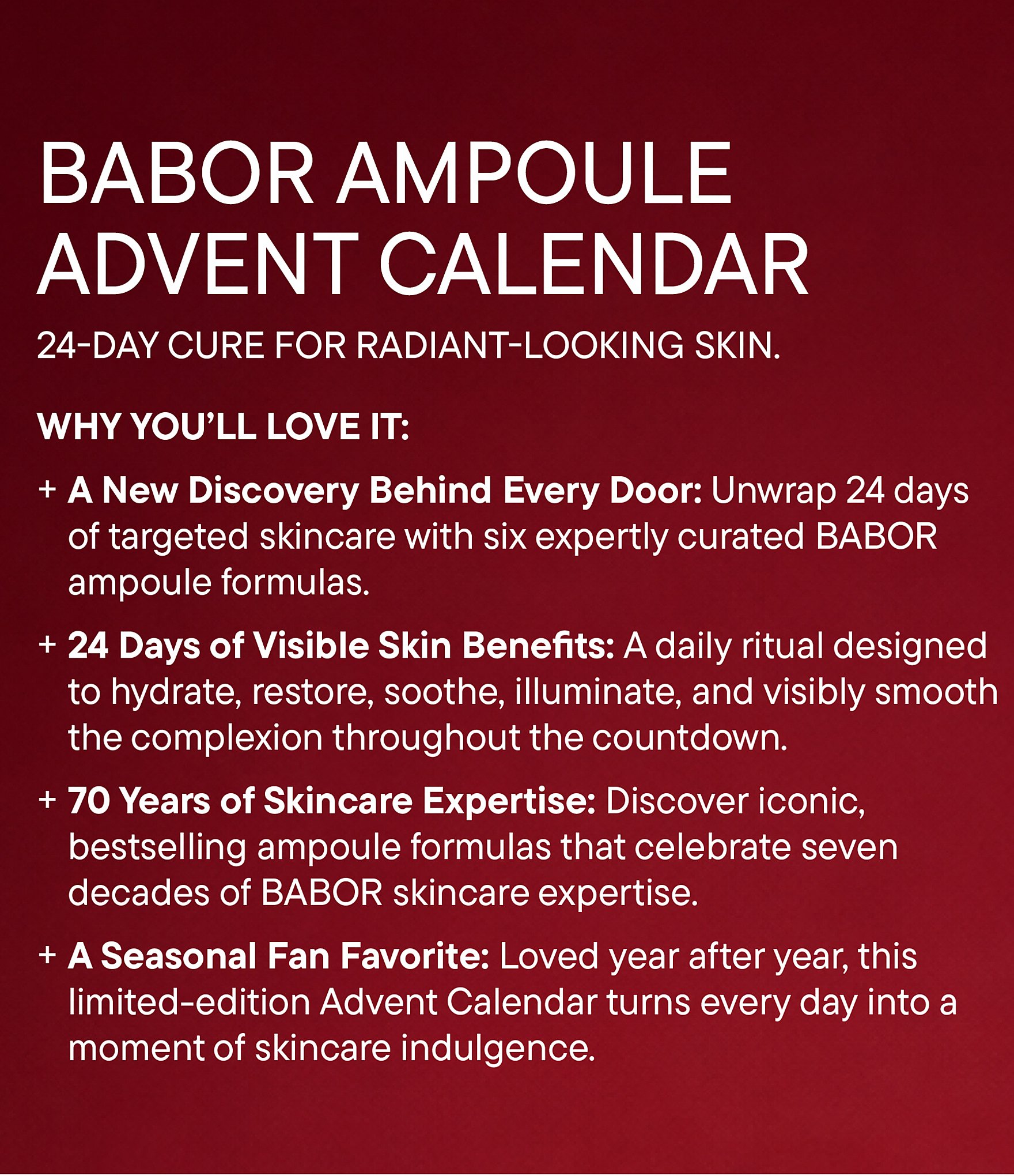 Babor Ampoule Advent Calendar