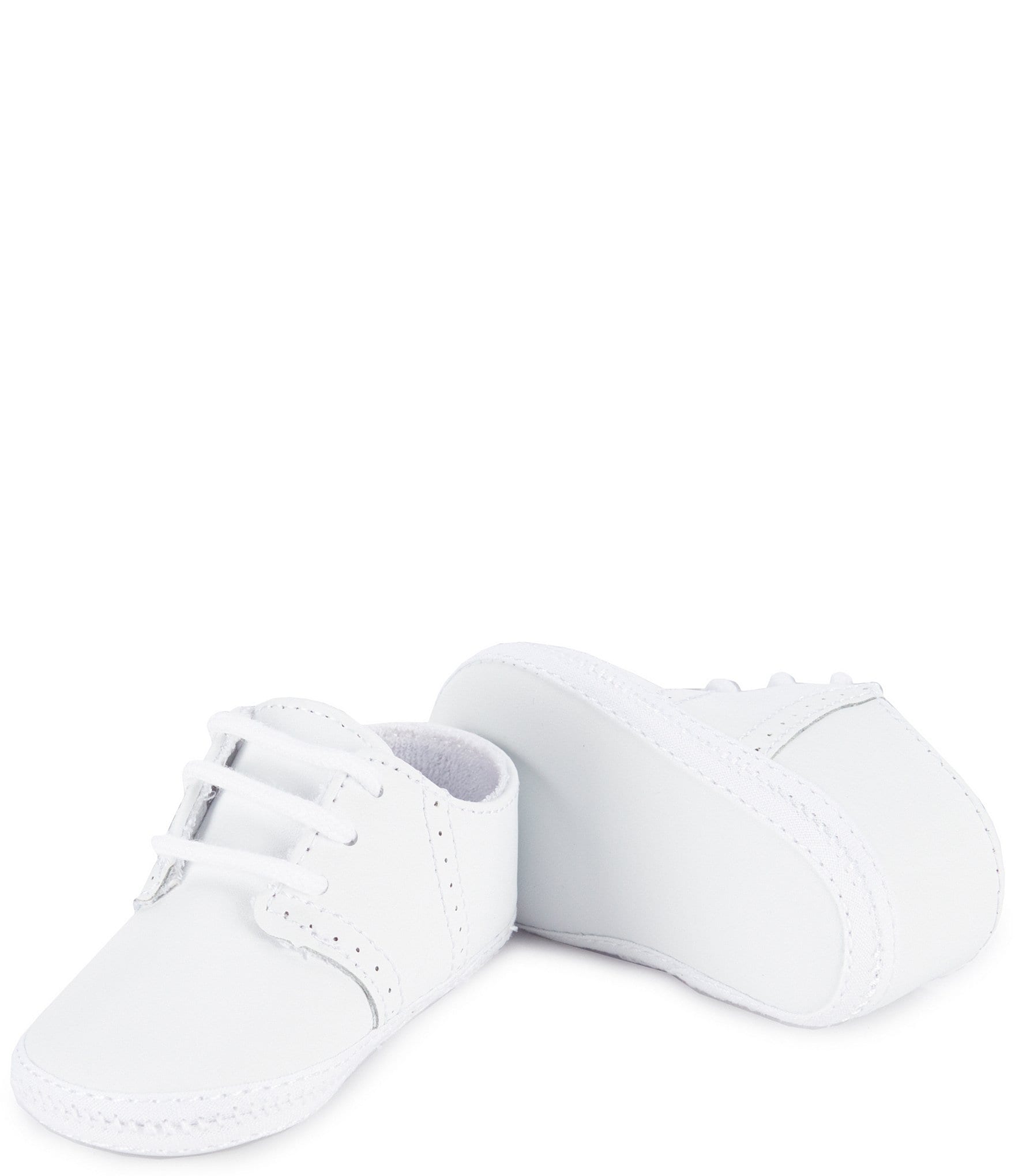 White Stars Soft Leather Baby Shoes. Pram Shoes. Pre Walkers