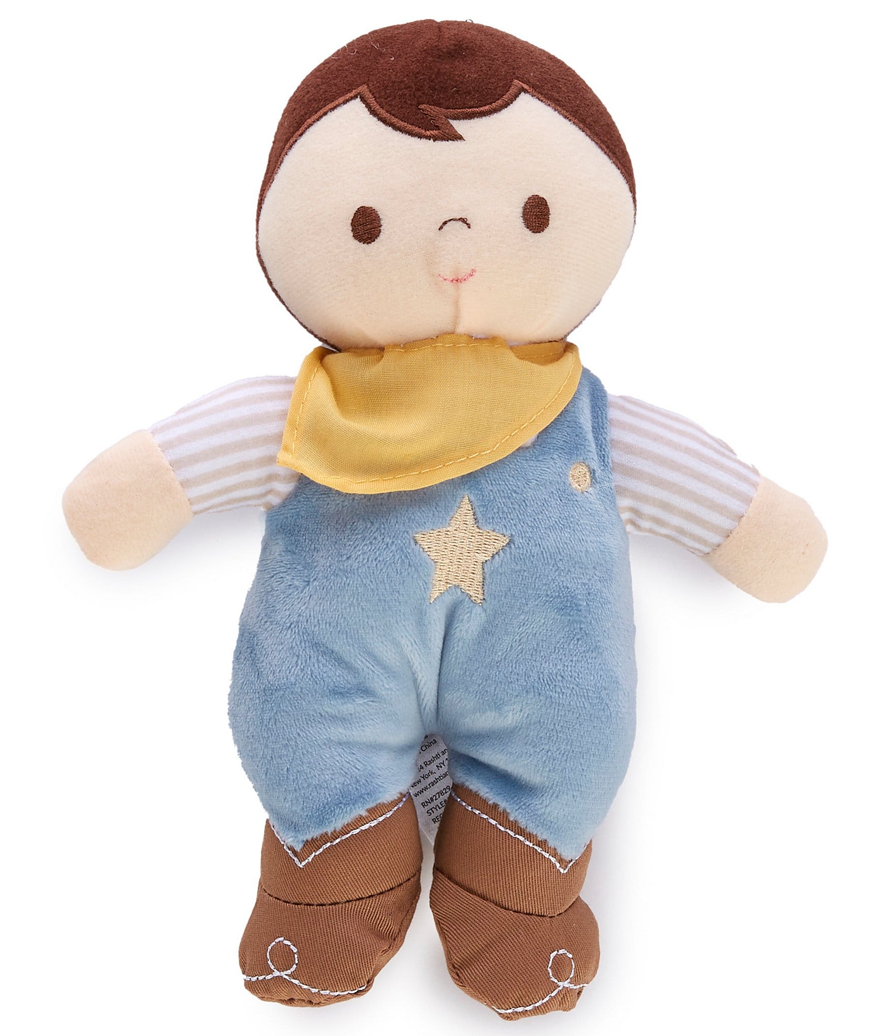 Baby Starters Baby Boys Cowboy Plush Doll Rattle