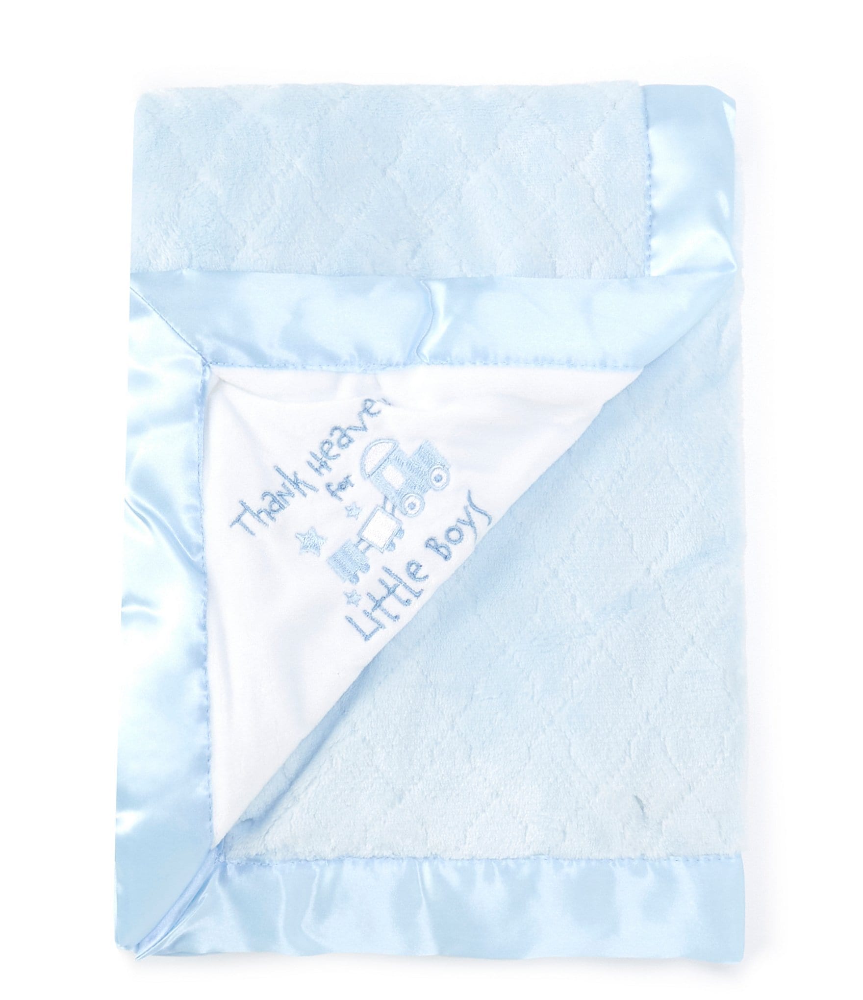 Baby Starters Baby Boys Thank Heaven For Little Boys/Textured Reversible Swaddle Blanket