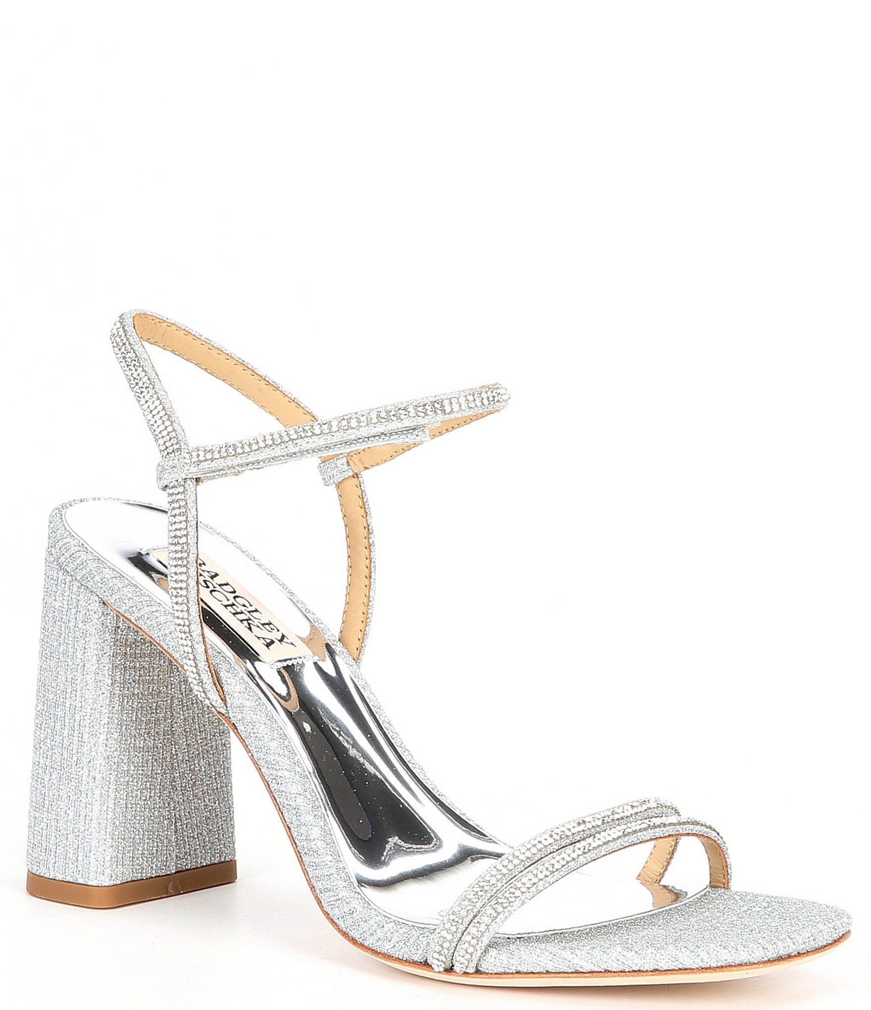 Badgley mischka sale silver sandals