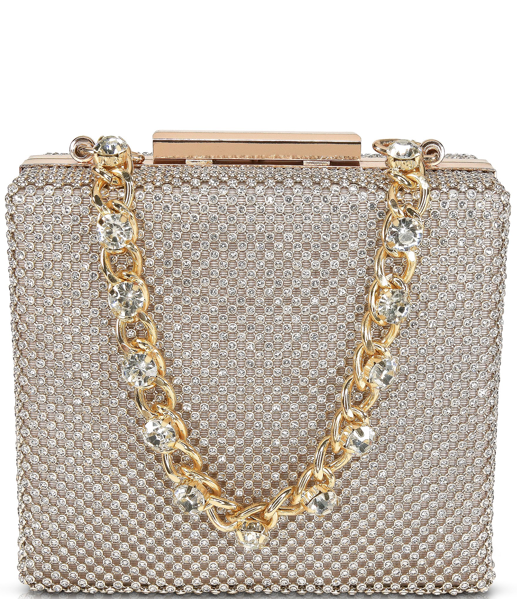 Jewel by Badgley Mischka Katie Crystal Mini Box Clutch Bag with ...