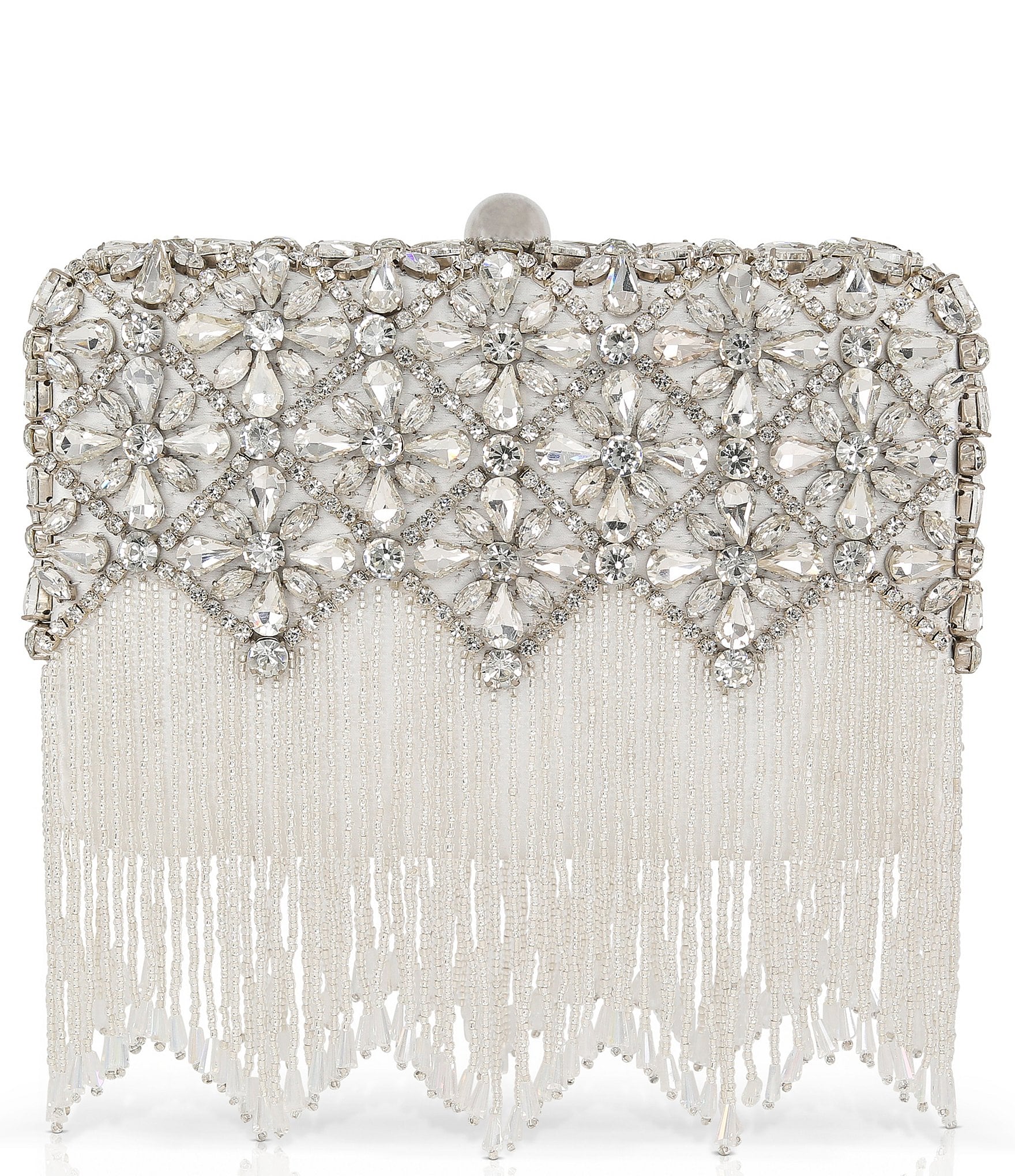 Jewel by Badgley Mischka Keira Dripping Crystal Mix Pouch Clutch ...