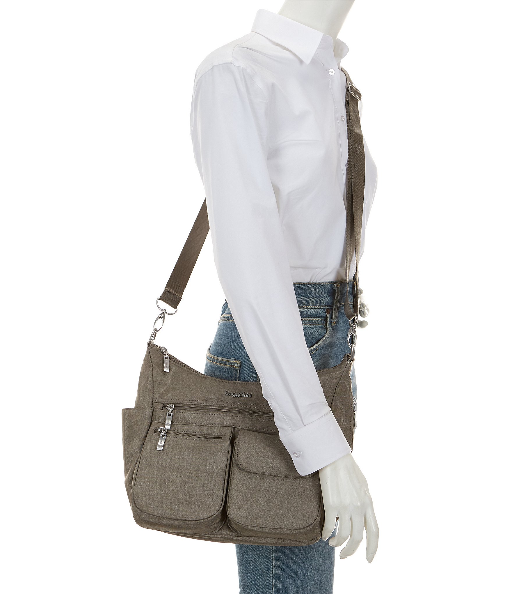 Baggallini Nylon Modern Everywhere Gold Hardware Crossbody Bag