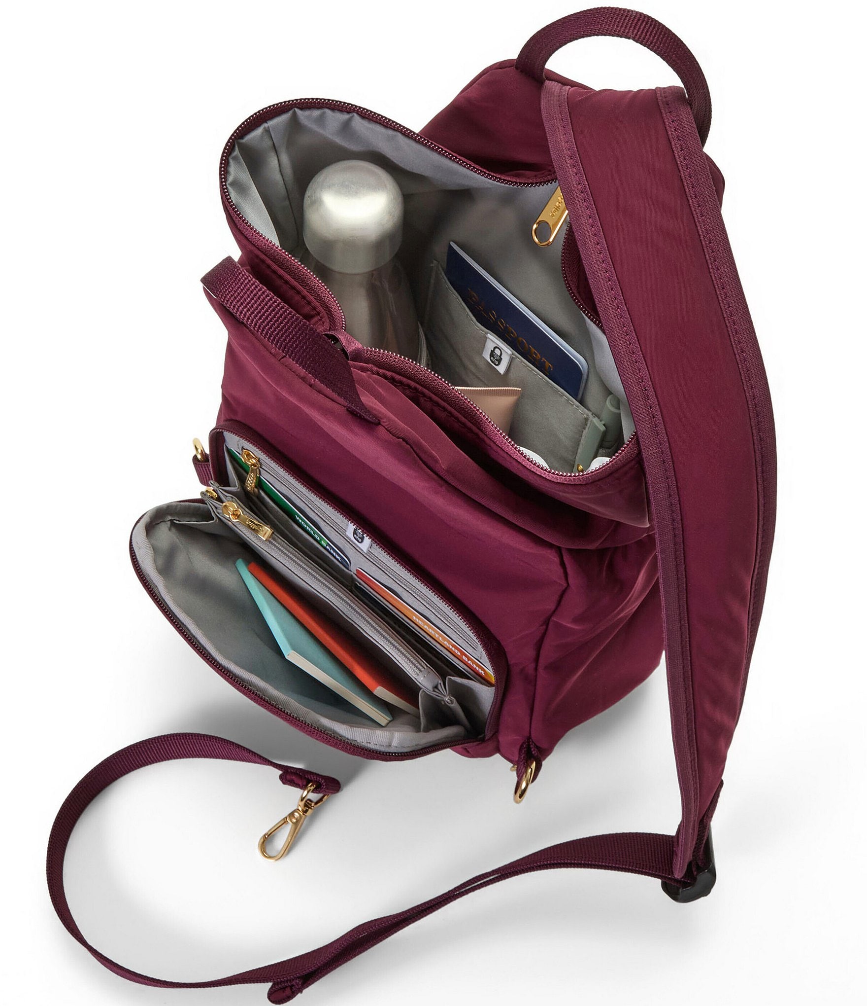 Baggallini Securtex® Jet Set Anti-Theft Collection Triangle Sling