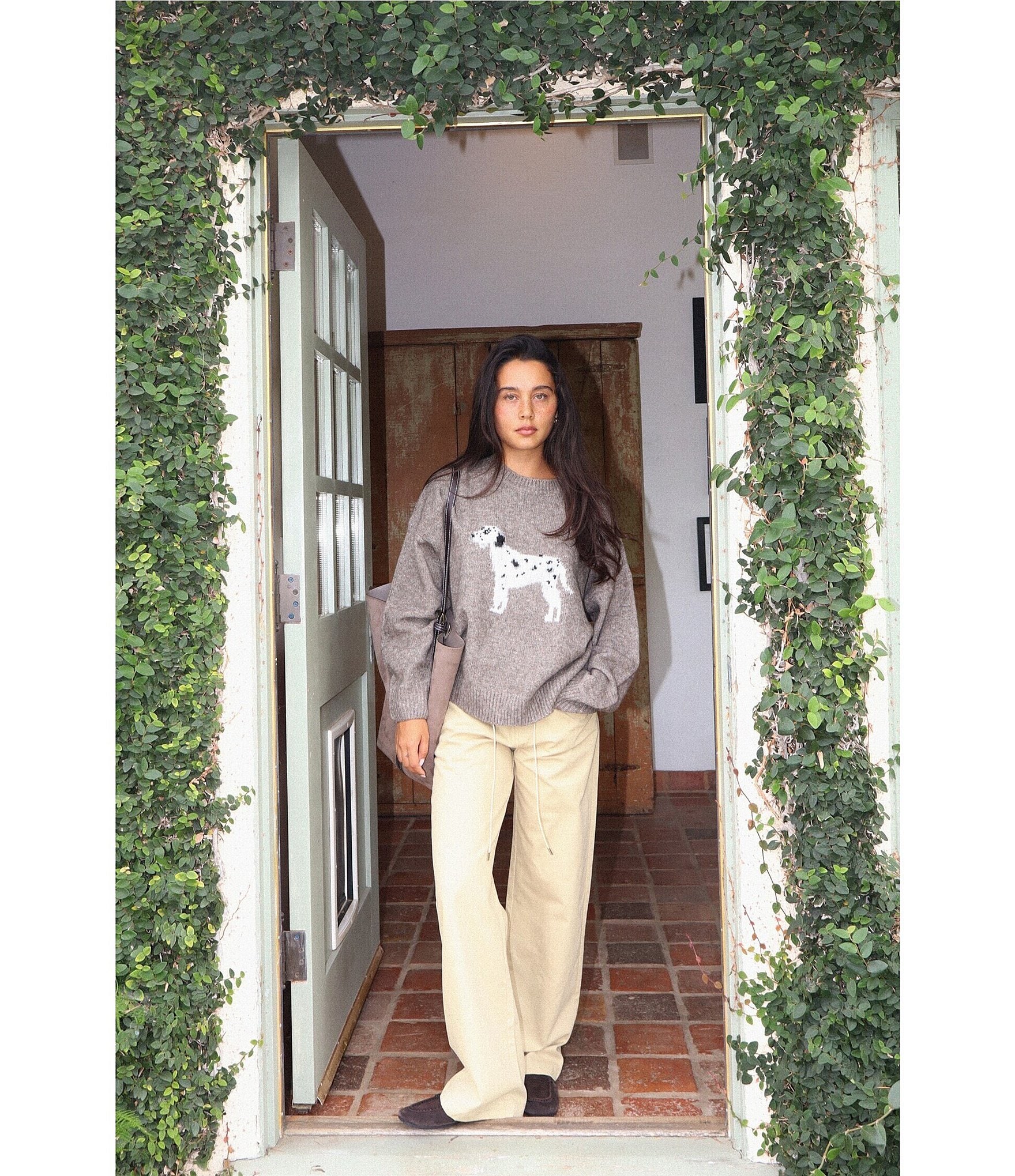Bailey Rose Dalmatian Crew Neck Sweater