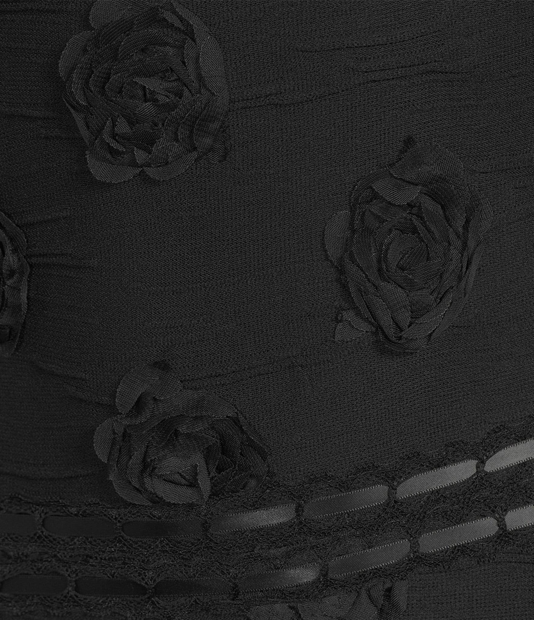 Bailey Rose Rosette Sleeveless Asymmetrical Hem Midi Dress