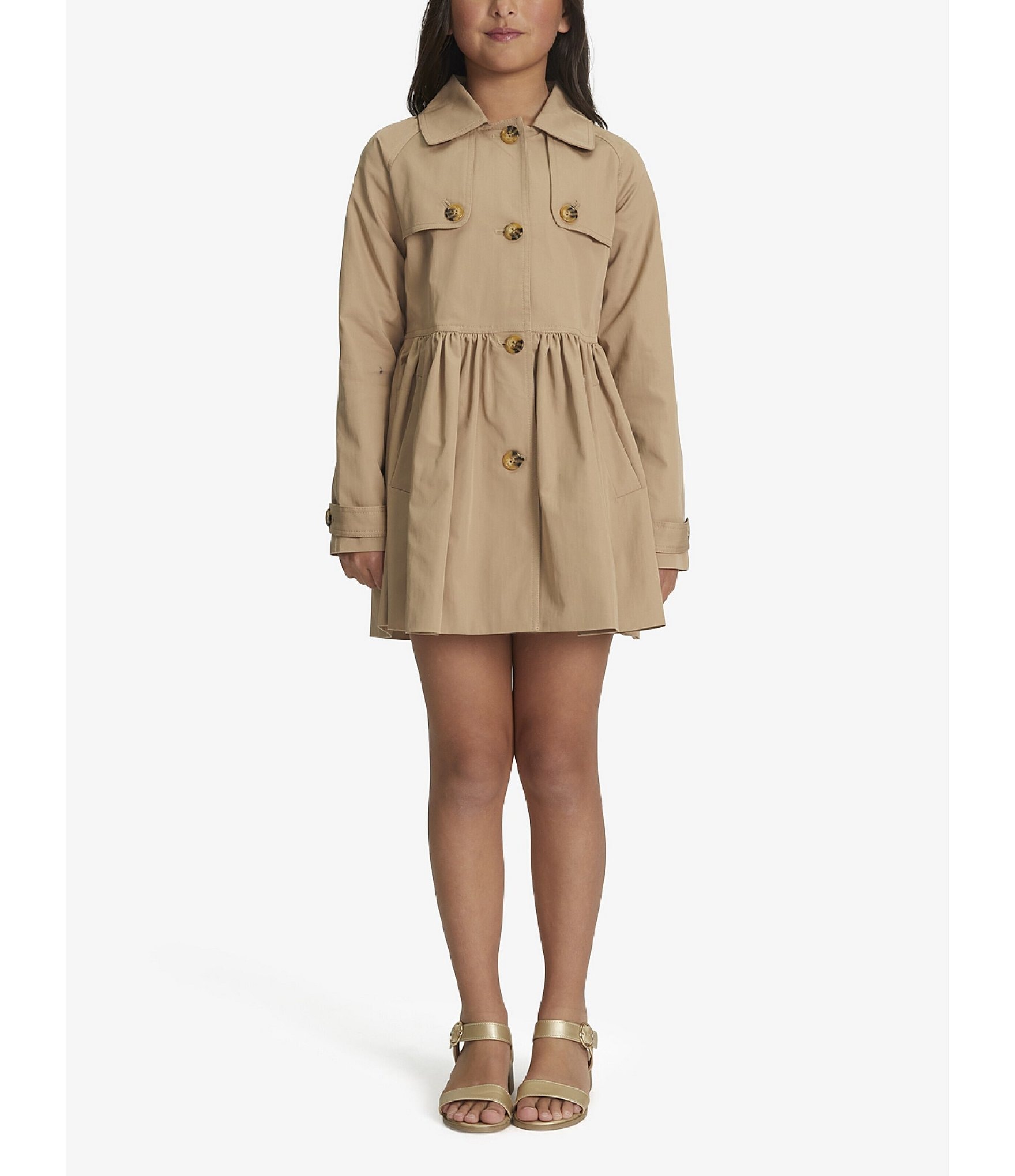 Long sleeve trench on sale dress