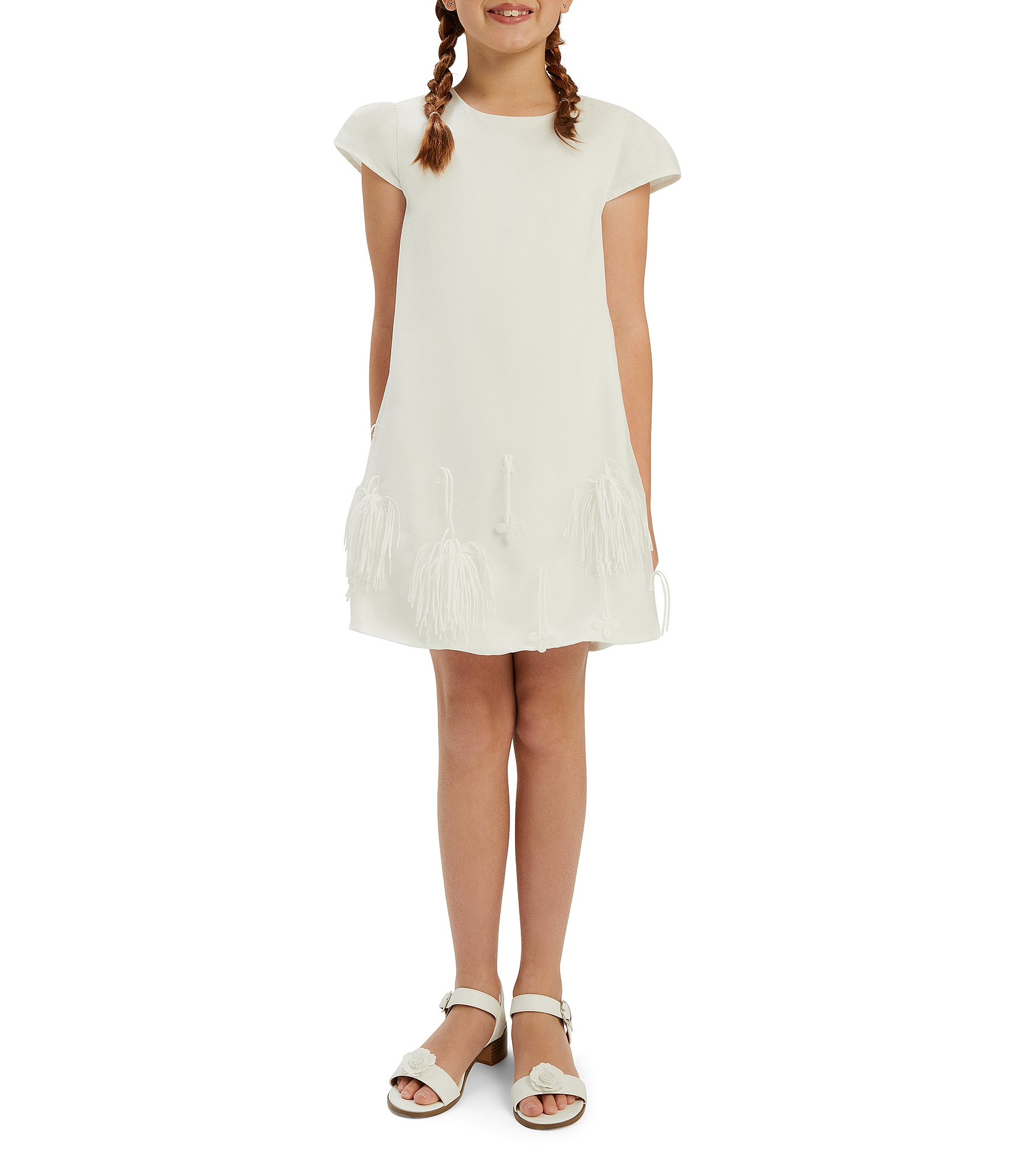 Dillards girls white dress best sale