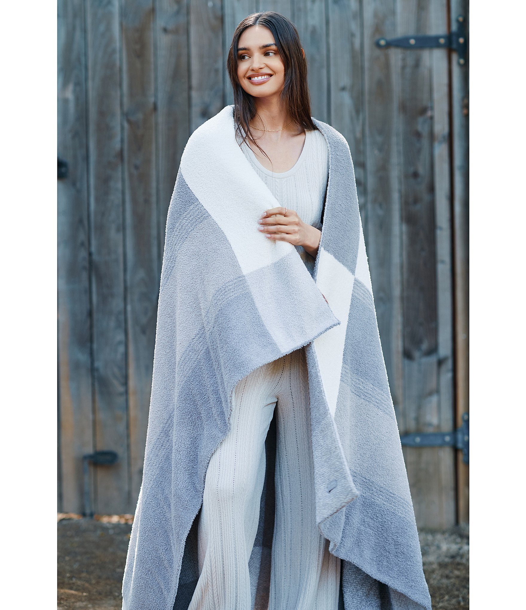 Barefoot Dreams CozyChic® Costa Block Throw Blanket