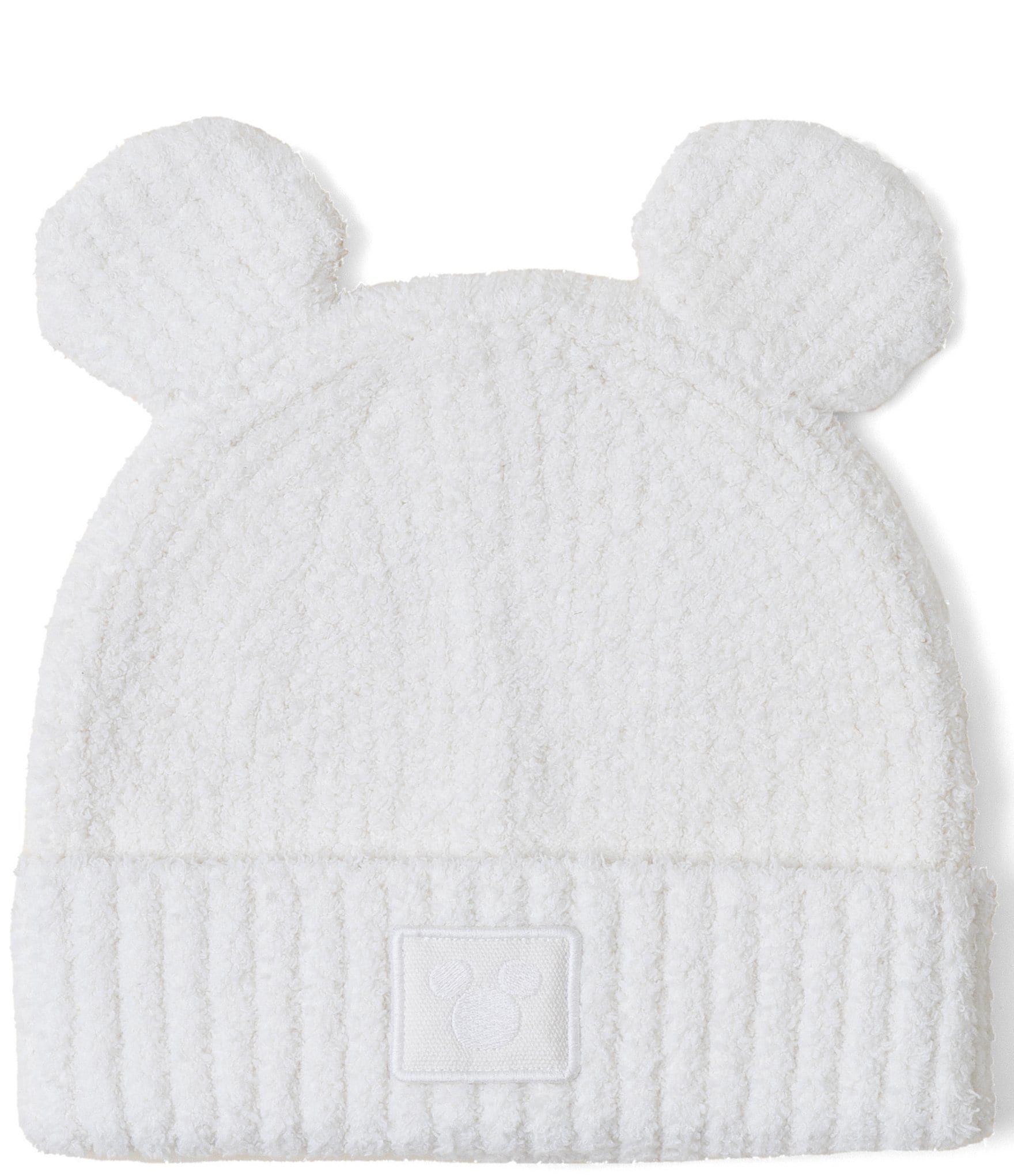 Barefoot Dreams CozyChic Disney Mickey Mouse Ears Adult Beanie - Cream