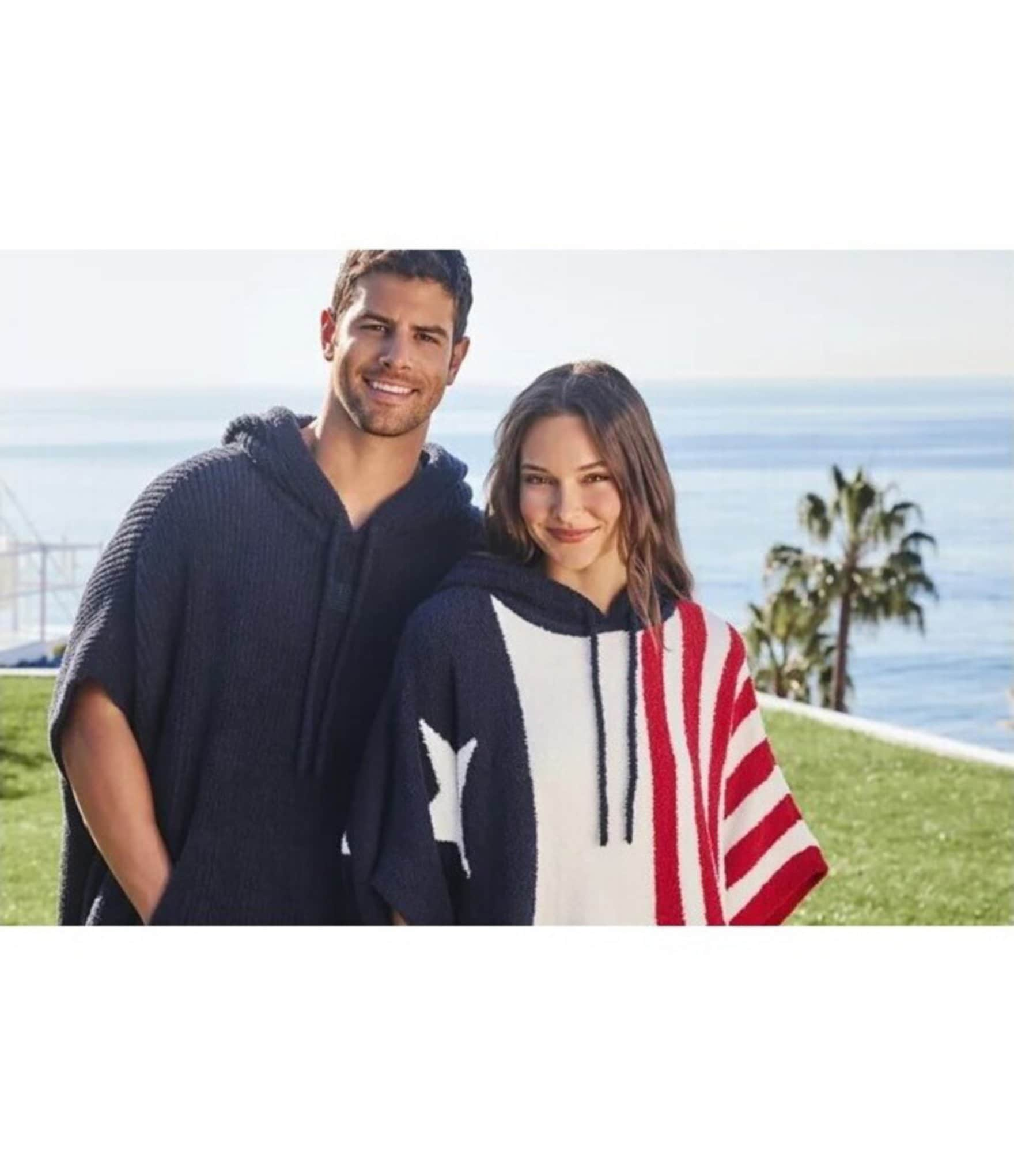 Barefoot Dreams Cozychic® Unisex Team USA Ribbed Cozy®Poncho