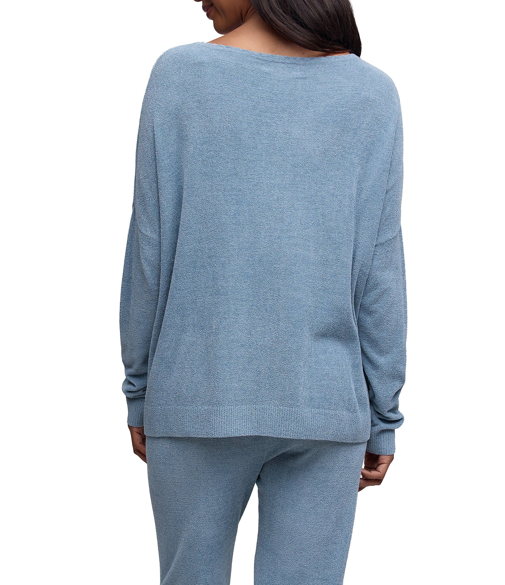 Barefoot Dreams CozyChic Ultra Lite® Knit Boatneck Long Sleeve Slouchy Pullover