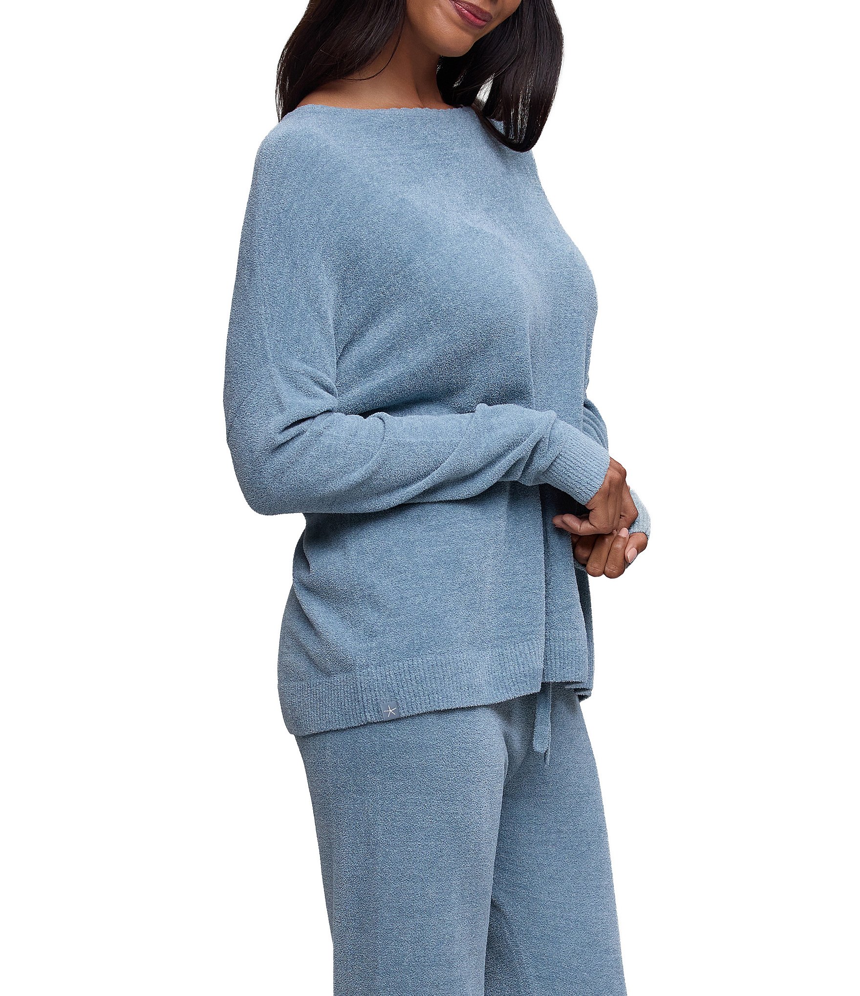 Barefoot Dreams CozyChic Ultra Lite® Knit Boatneck Long Sleeve Slouchy Pullover