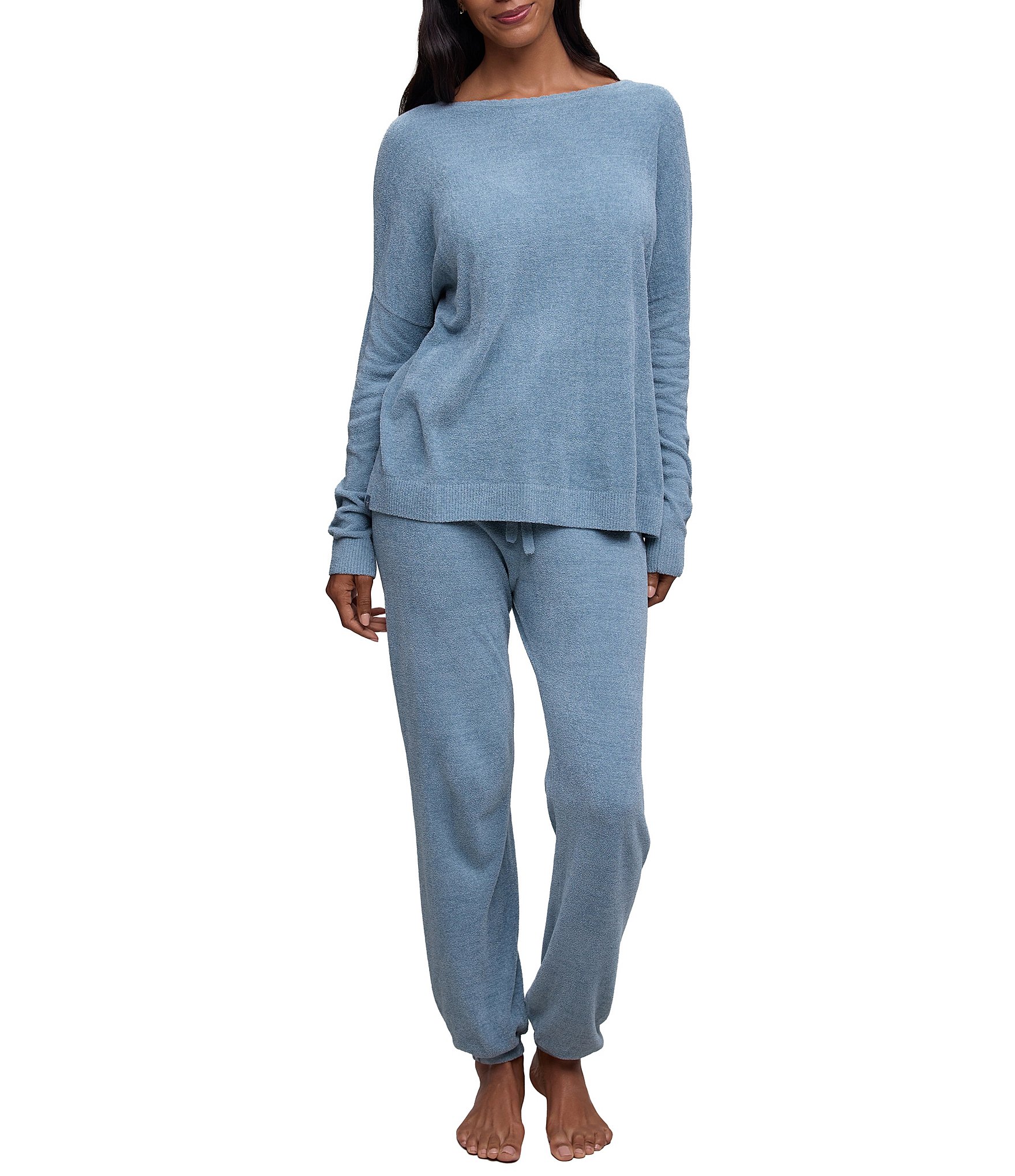 Barefoot Dreams CozyChic Ultra Lite® Knit Boatneck Long Sleeve Slouchy Pullover