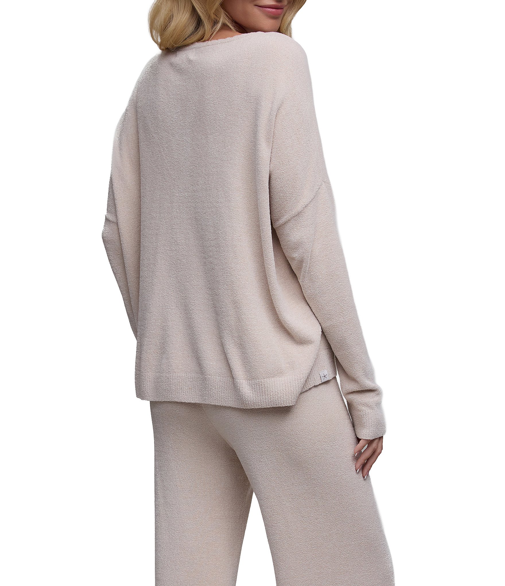 Barefoot Dreams CozyChic Ultra Lite® Knit Boatneck Long Sleeve Slouchy Pullover