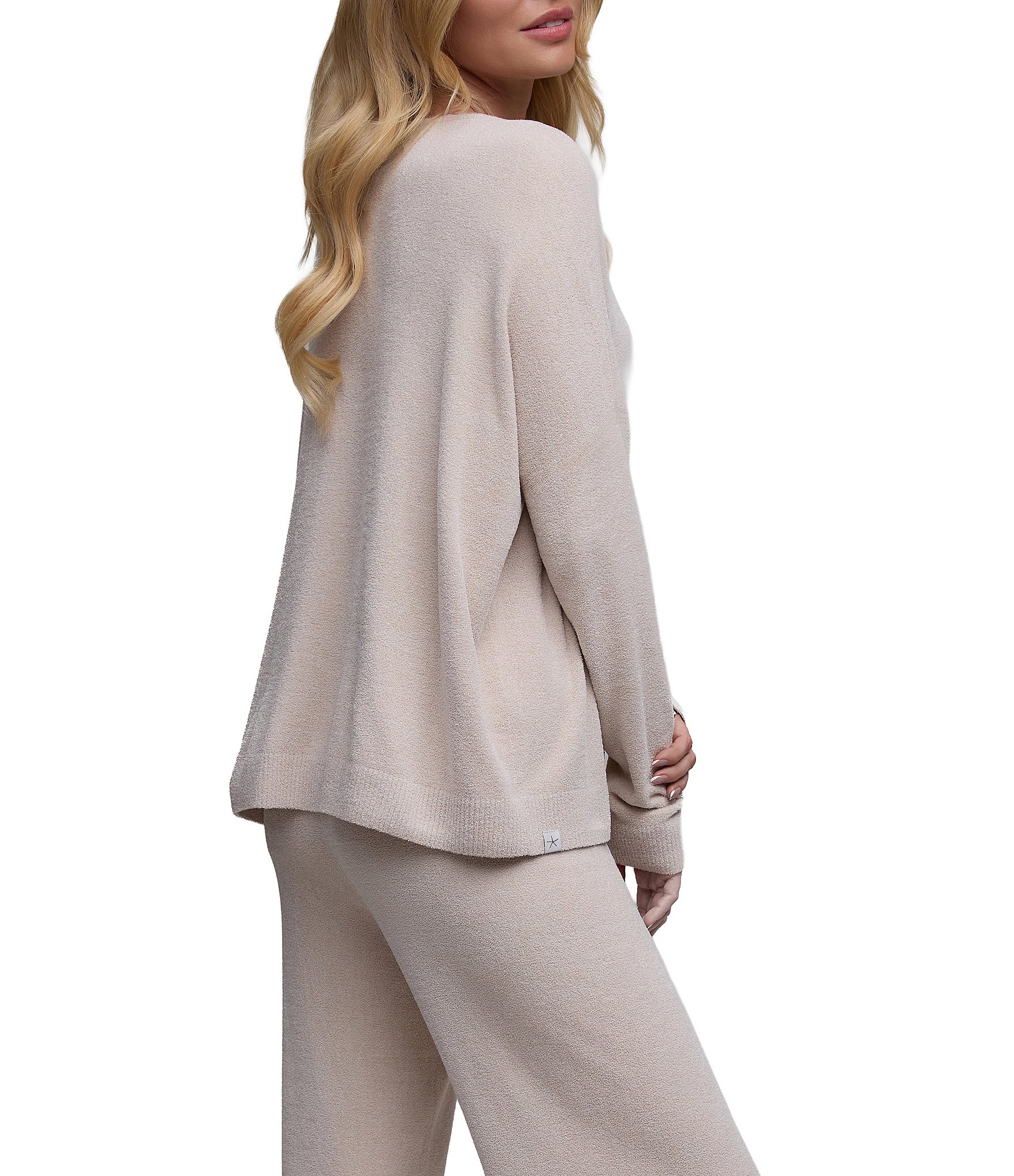 Barefoot Dreams CozyChic Ultra Lite® Knit Boatneck Long Sleeve Slouchy Pullover