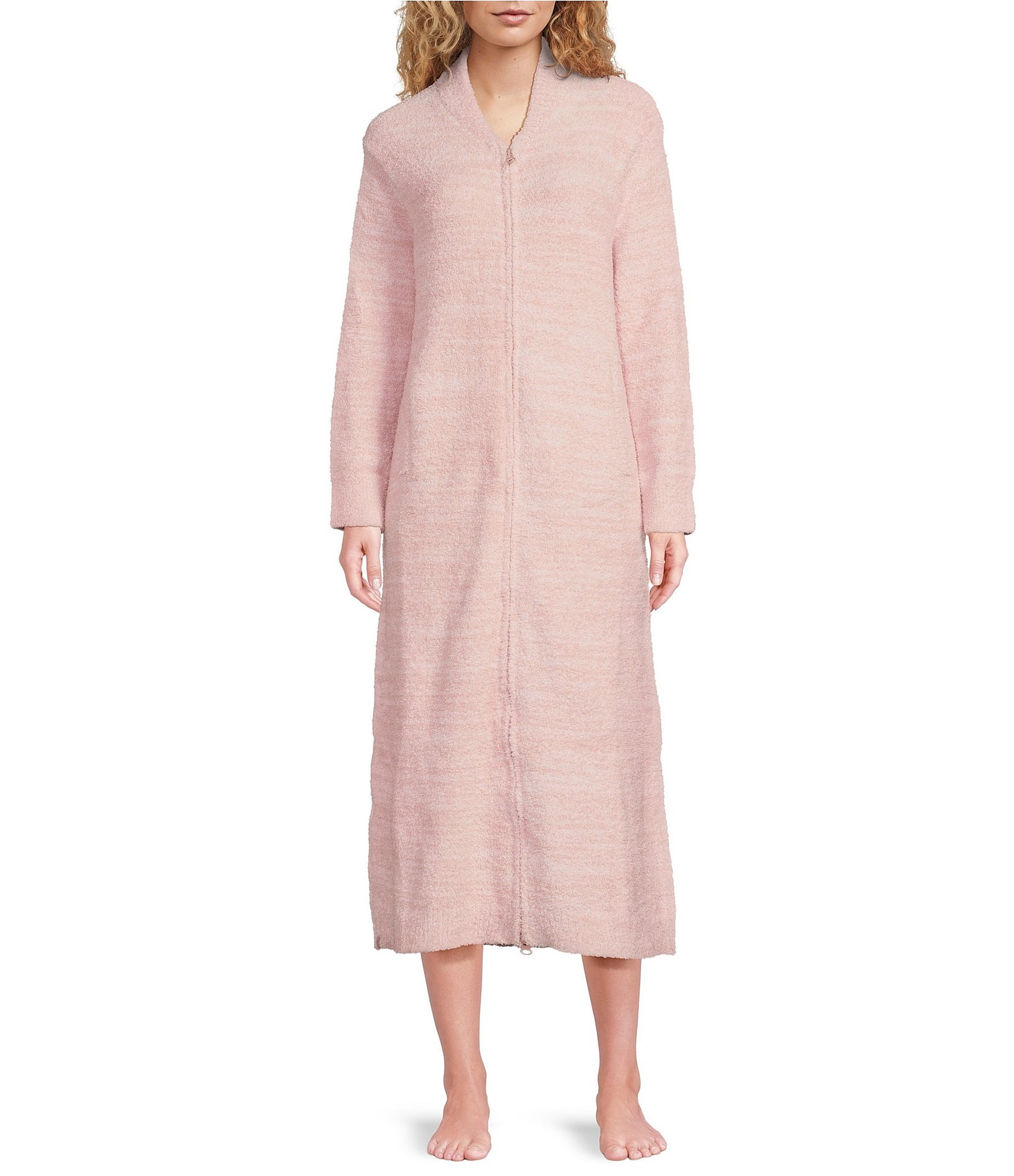 Barefoot Dreams CozyChic® V-Neck Zip Front Robe | Dillard's